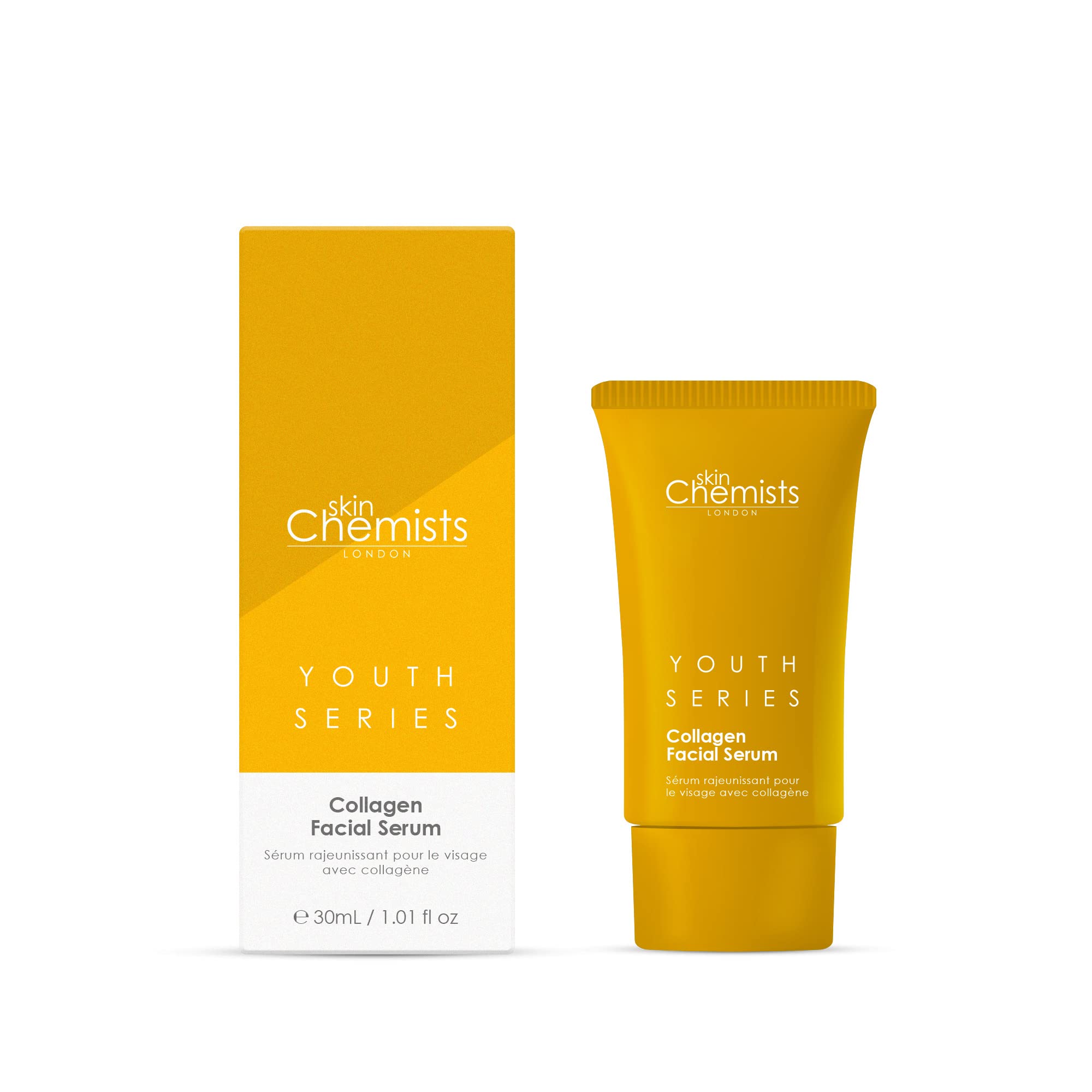 Skin Chemists Collagen Face Serum | Anti Aging Collagen Serum For Face Reduces Wrinkles & Fine Lines | Plant Based Formula with 