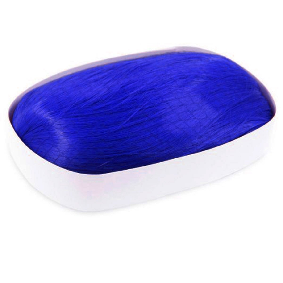 AneShe 28" Long Wavy Cosplay Wig for Women - Heat Resistant Blue Hair, Human & Synthetic Material