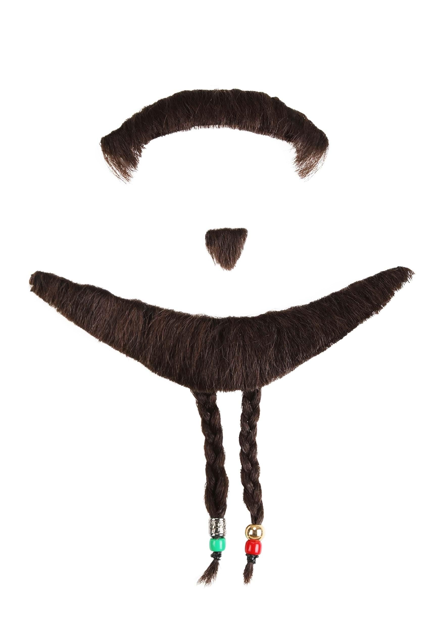 elope Disney Pirates of the Caribbean Jack Sparrow Mustache & Goatee Costume Accessory for Adults - Disney Cosplay