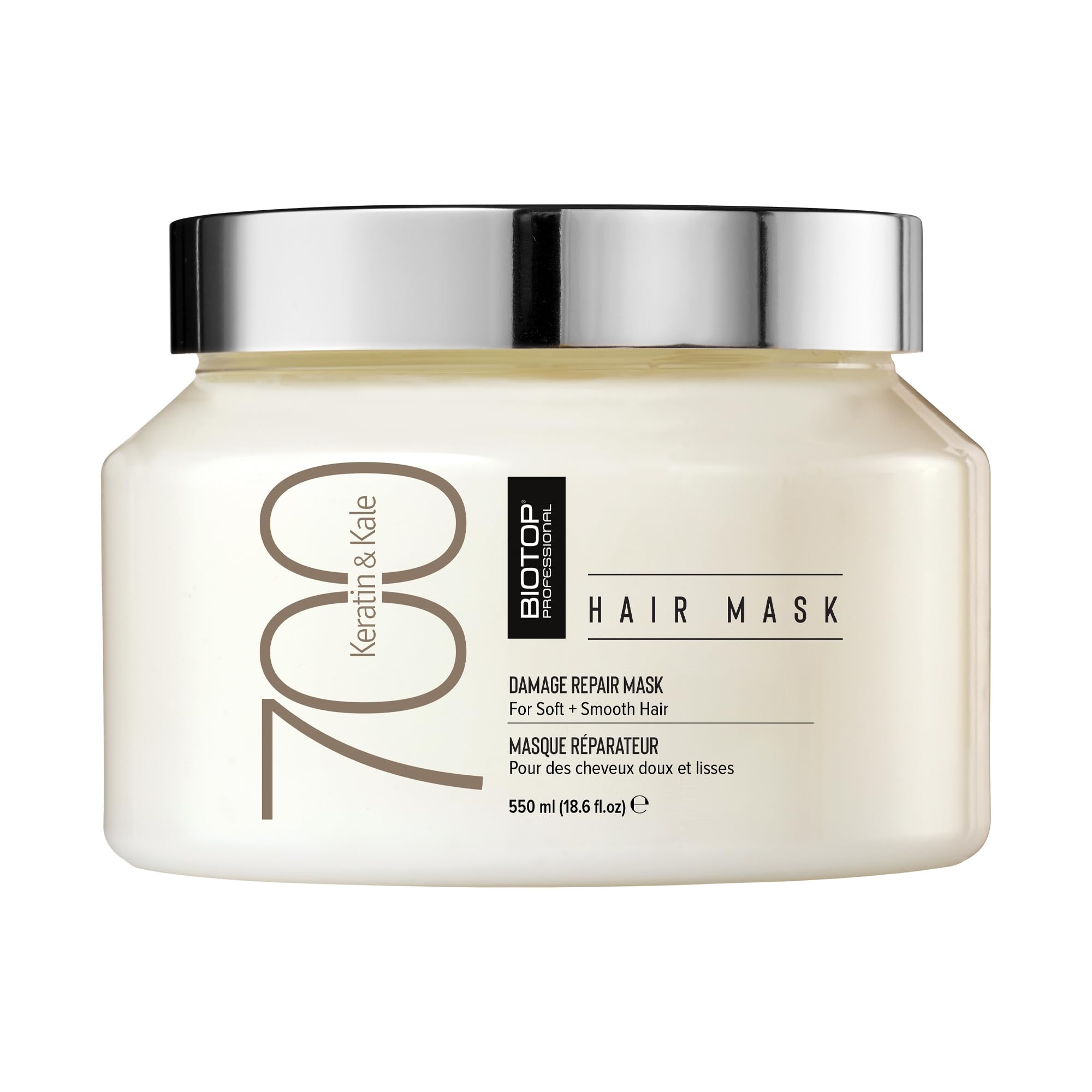 Biotop Professional 700 Keratin + Kale Hair Mask - Keratin Treatment for Thick, Dry, Chemically, and Color Treated Hair - Improv