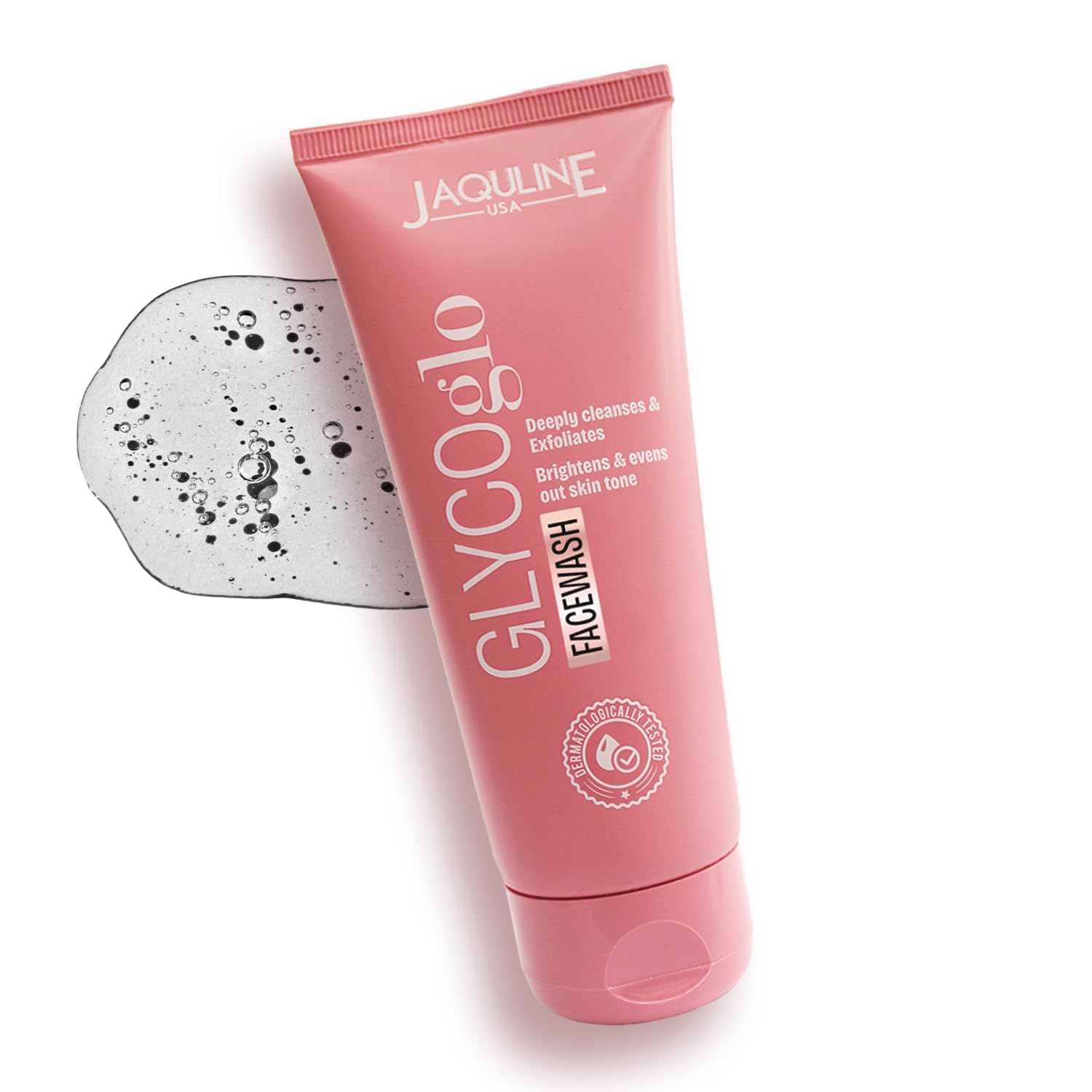 Jaquiline Usa Glyco Glo Glycolic Face Wash | Deep Cleansing & Brightening | With Glycolic Acid & Niacinamide | Removes Impuritie