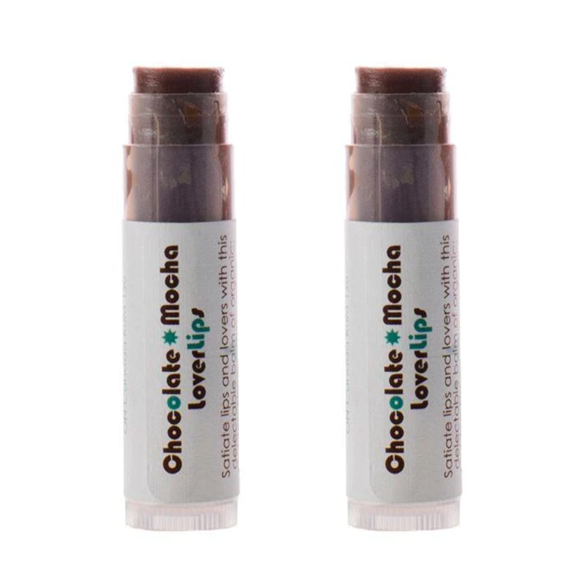 Living Libations - Organic Chocolate Mocha Lover Lips Lip Balm | Natural, Wildcrafted Clean Beauty (2-pack)