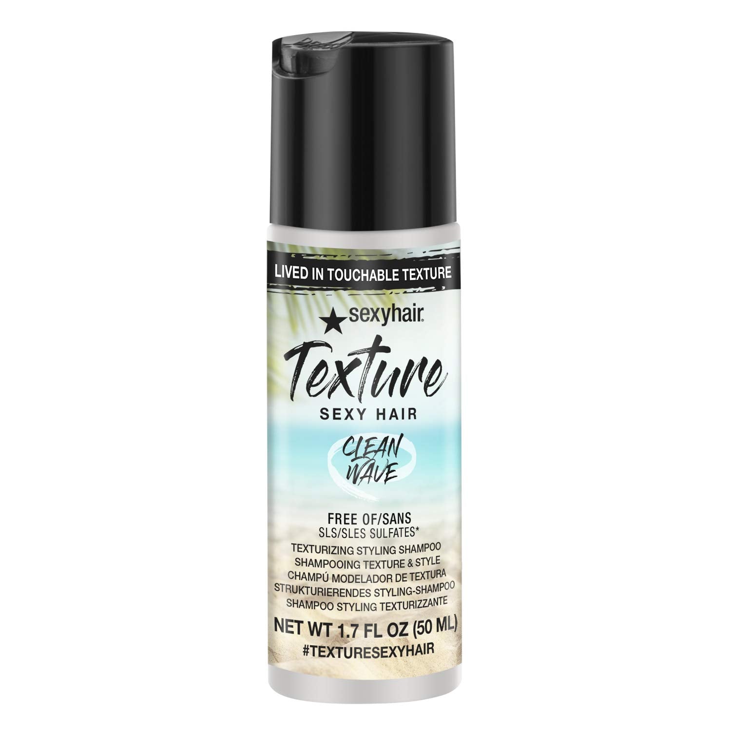 SexyHair Texture Clean Wave 2-in-1 Texturizing Styling Shampoo, 10.1 Oz | Maintains Natural Shine | Up to 24 Hour Humidity Resis