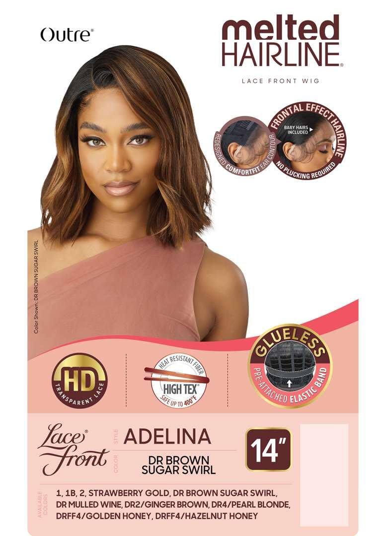 Outre Lace Front Wig - Melted Hairline - Adelina (JET BLACK 1)