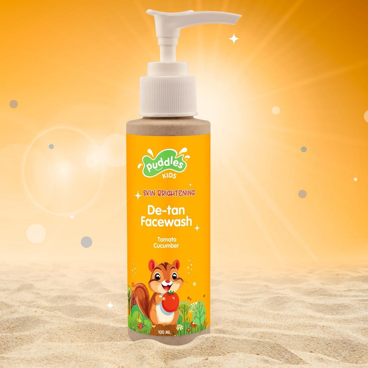 Puddles Kids Brightening De-Tan Face Wash (100 Ml)