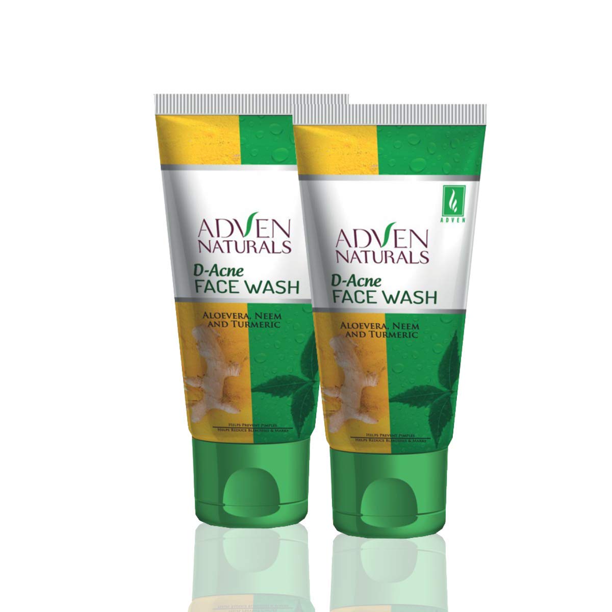 Adven Naturals DAcne With Aloevera, Neem & Turmeric Face Wash (100 G) Pack Of 2