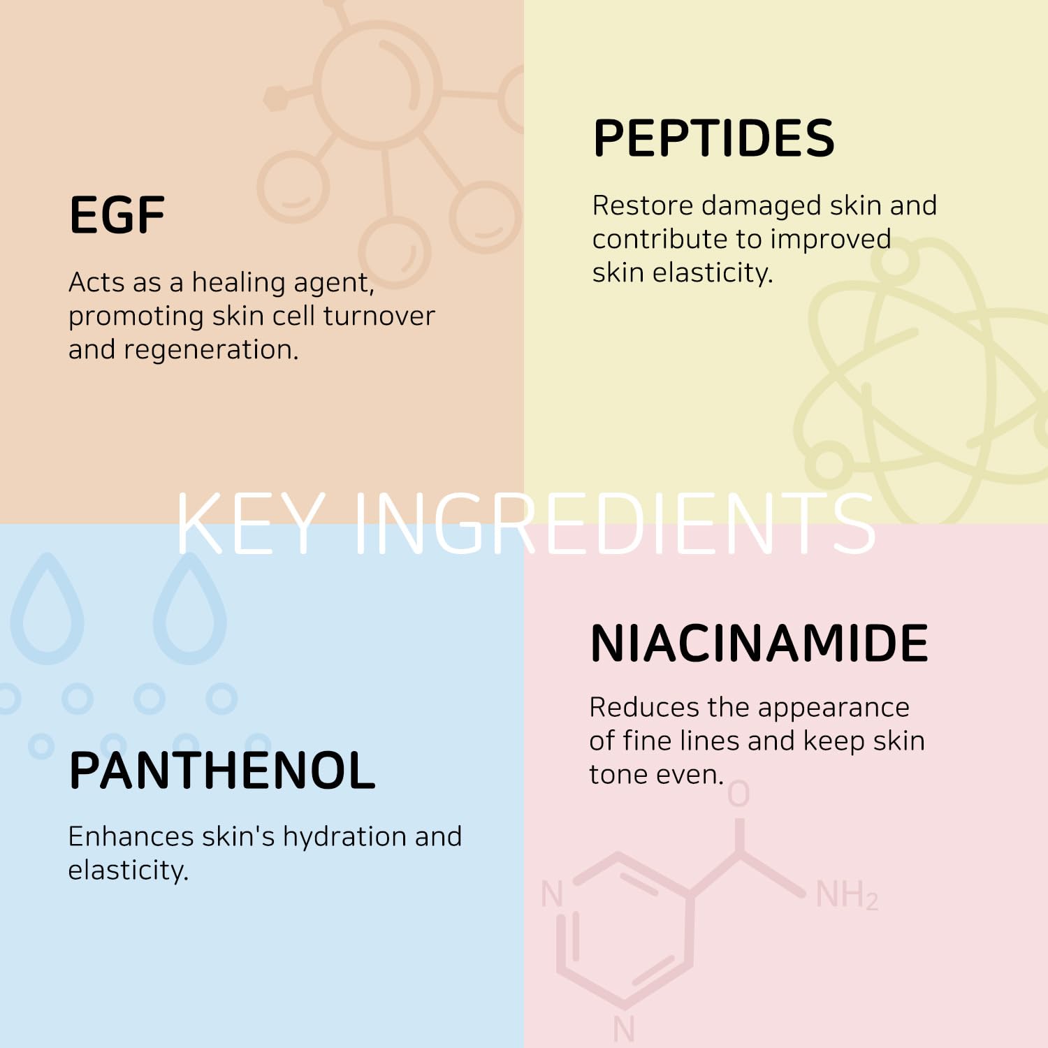 coxir INTENSIVE EGF PEPTIDE CREAM l Day&Night Firming Cream l EGF(Epidermal Growth Factor), Peptides, Niacinamide, Panthenol, Co