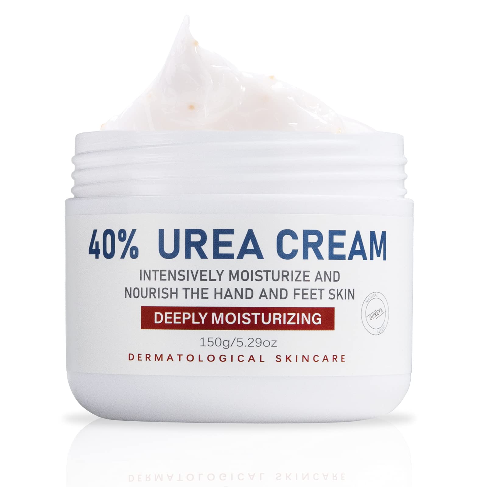 OUKEYA Urea Cream 40% - Maximum Strength Hand & Foot Lotion, 5.29 oz, White, for Dry Cracked Skin