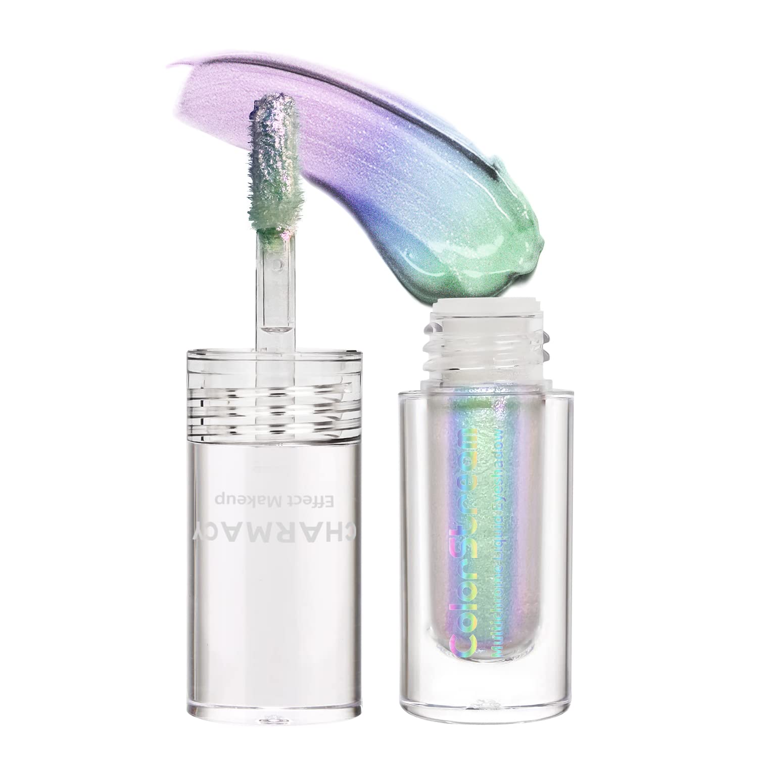 CHARMACY Chameleon Liquid Eyeshadow, Intense Color Shifting, Highly Pigment Multichrome Eyeshadow Liquid Makeup, Long Lasting, S