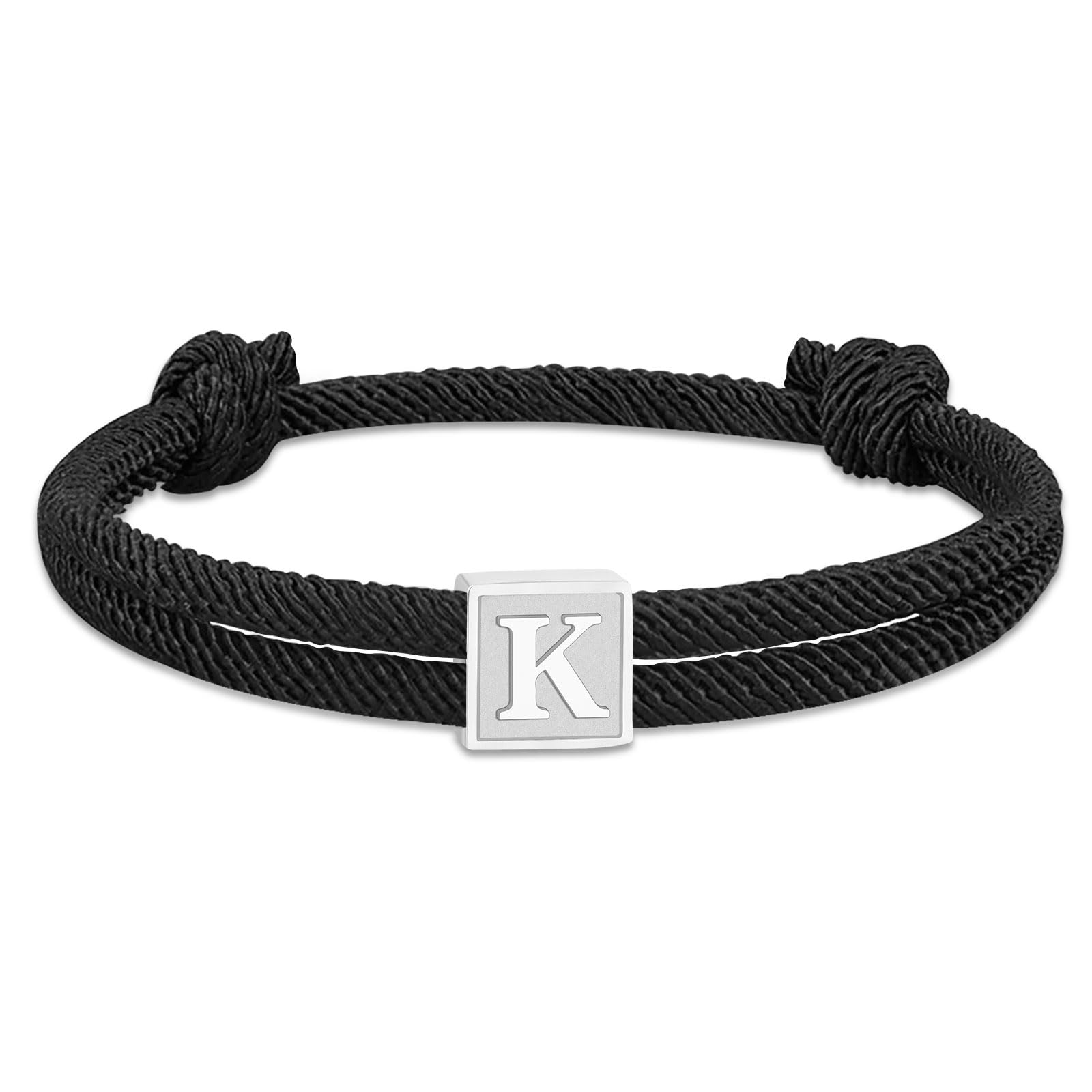 Zocomi Initial Bracelet for Boys Men, Letter K Braided Rope Wrist Bracelets Jewelry Valentines Day Gifts Him Teen Teenage Kids B