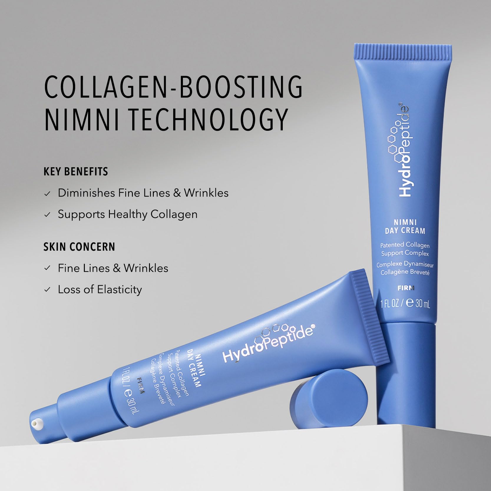 Hydropeptide Nimni Day Cream, Anti-Aging, Deeply Replenishes Hydration, Supports Healthy Collagen, 1 Ounce
