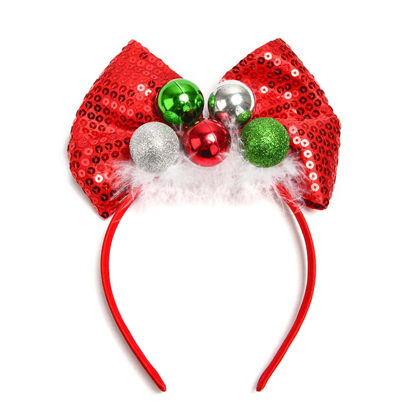 Christmas Headbands for Women Sequin Bows Headband for Girls Cute Headband for Adults Christmas Festive Party Hair Bands Glitter