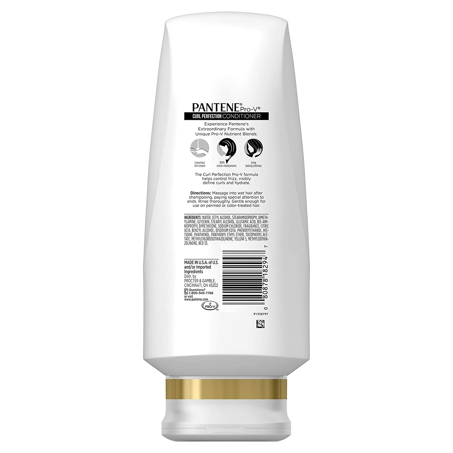Pantene Pro-V Curly Hair Curl Perfection Moisturizing Conditioner, 12 Fl Oz (Pack Of 2)
