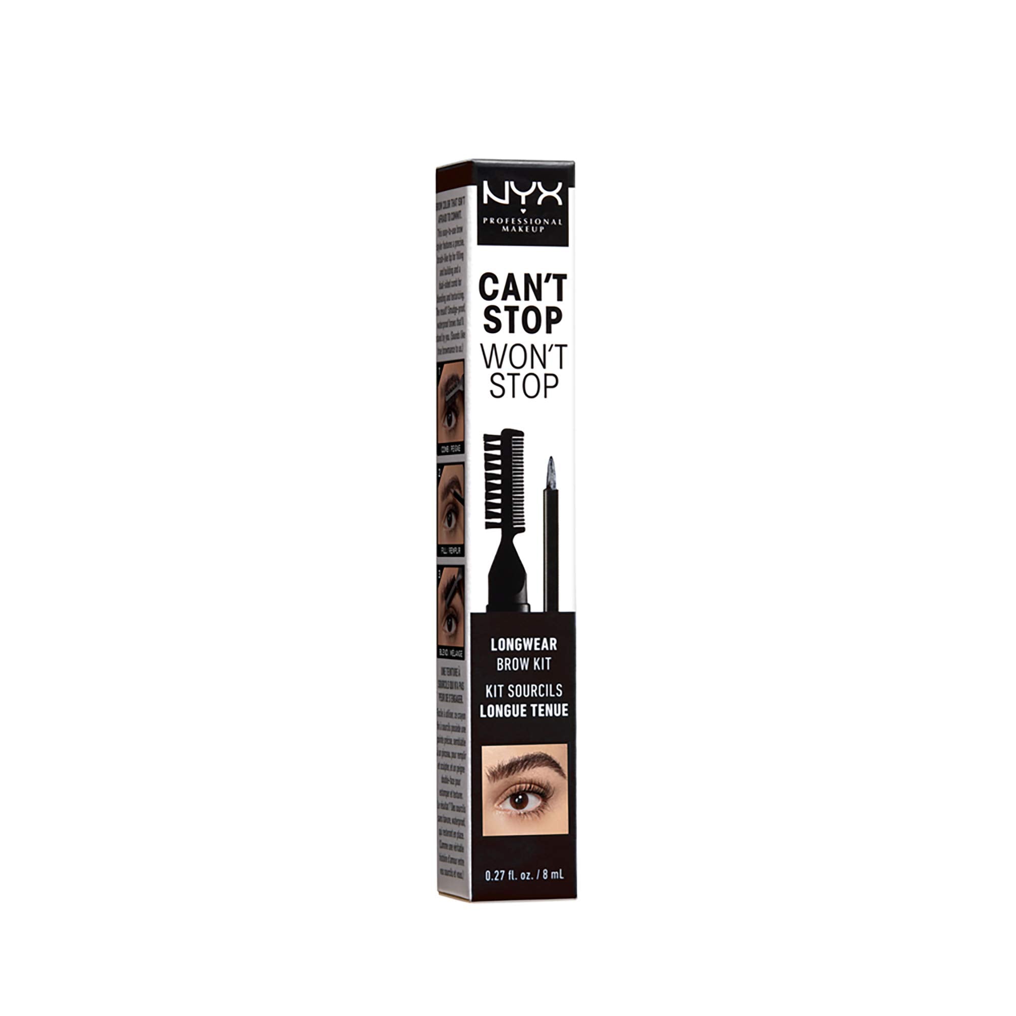 NYX PROFESSIONAL MAKEUP Can't Stop Won't Stop Longwear Eyebrow Kit - Black