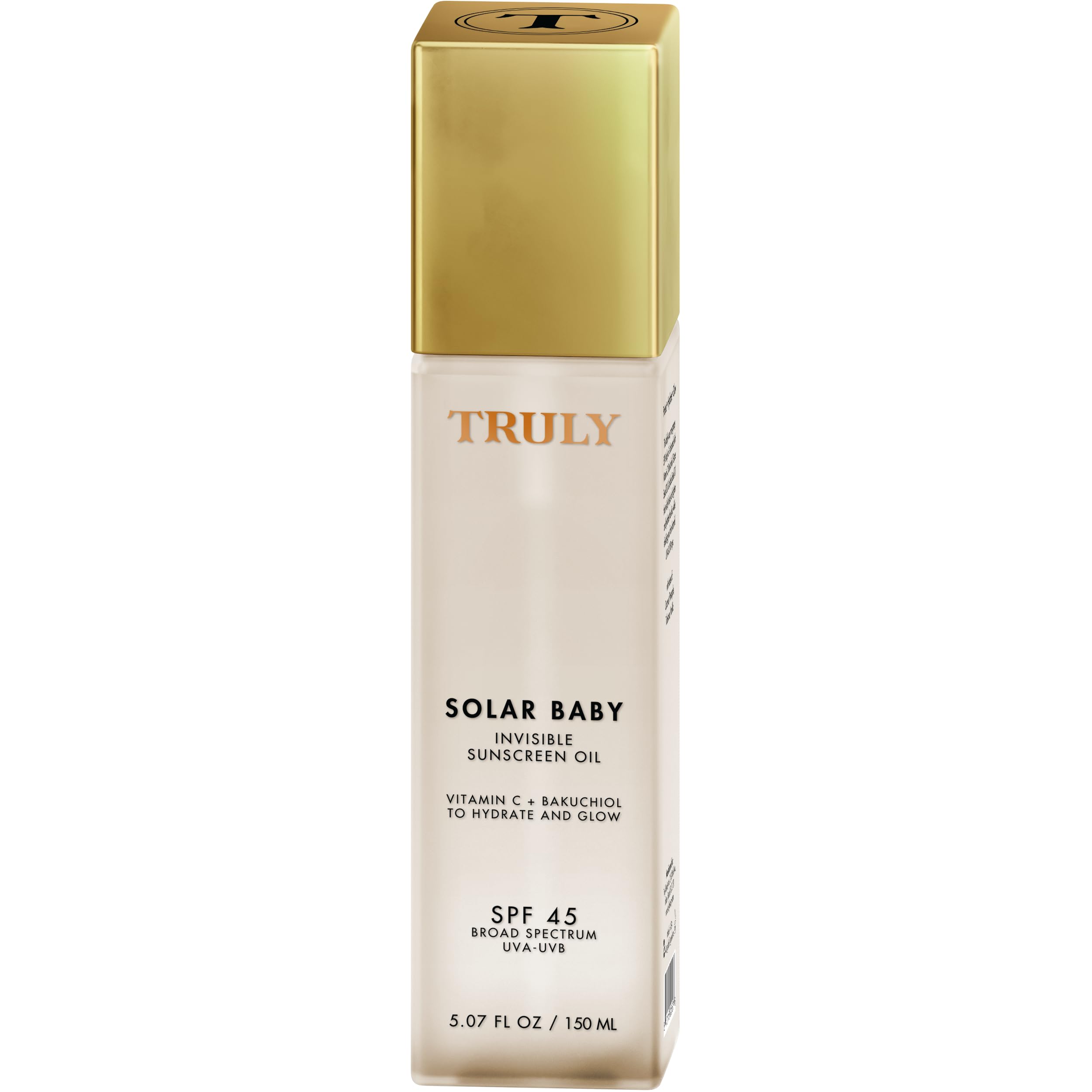 Truly Beauty Solar Baby SPF 45 Invisible Sunscreen Oil | Lightweight Body Oil Sunscreen for Glowing Skin | Broad Spectrum UVA/UV
