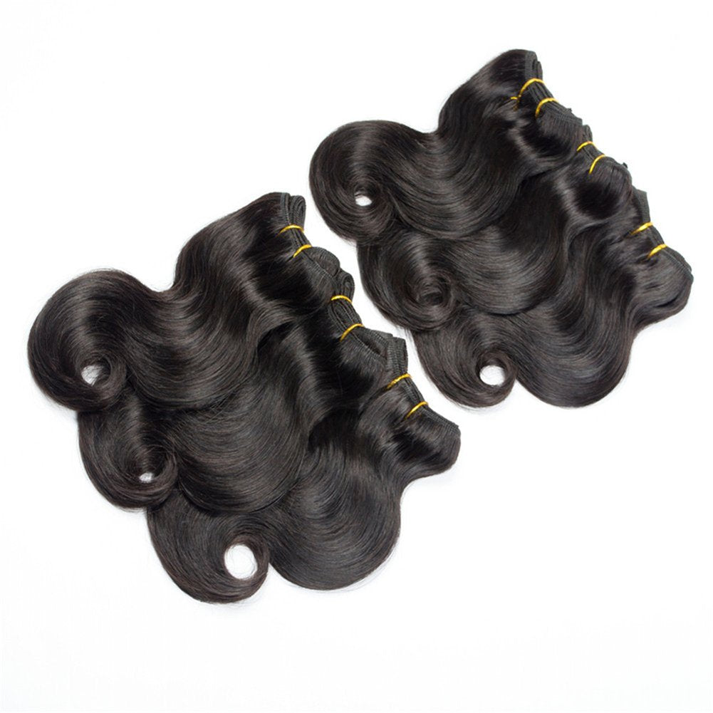 6Bundles Brazilian Body Wave Virgin Hair Extension Human Hair Bundles 8''Short Human Hair Virgin Brazilian Hair Weaves 50G/Pcs H