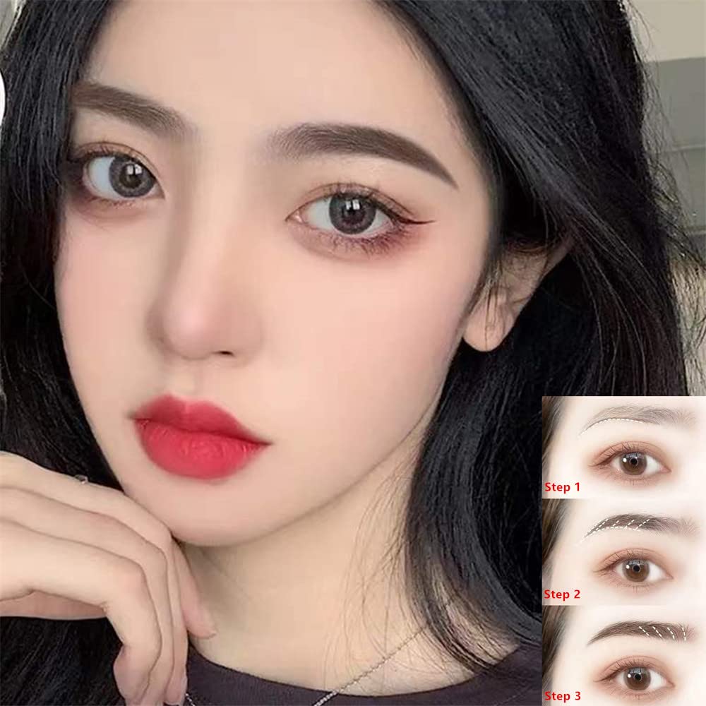 Go Ho 12 Pcs Black Eyebrow Eyeliner Pencils Makeup Pen,Sweatproof Eye Brow Pencil Black,Long-Lasting Nice Color Eye Brow Gel Pen