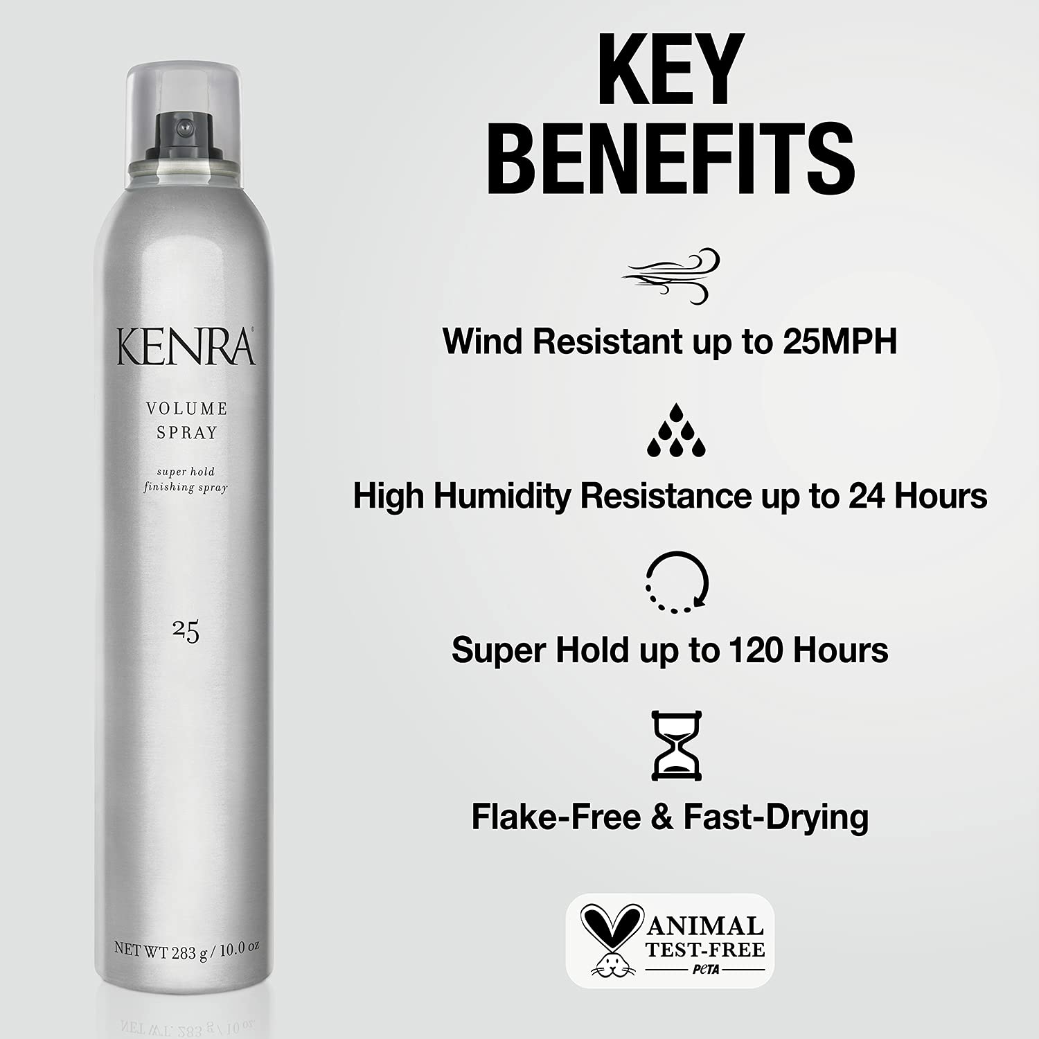 Kenra Volume Spray 25 50% Super Hold Finishing & Styling Hairspray Flake-free & Fast-drying Wind & Humidity Resistance All Hair