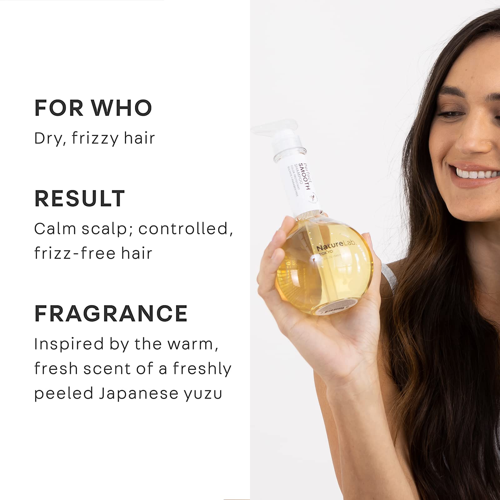 Naturelab. Tokyo Perfect Smooth Shampoo: Weightless Frizz Control For Smoother, Healthier Hair And Scalp I 11.5 Fl Oz / 340Ml