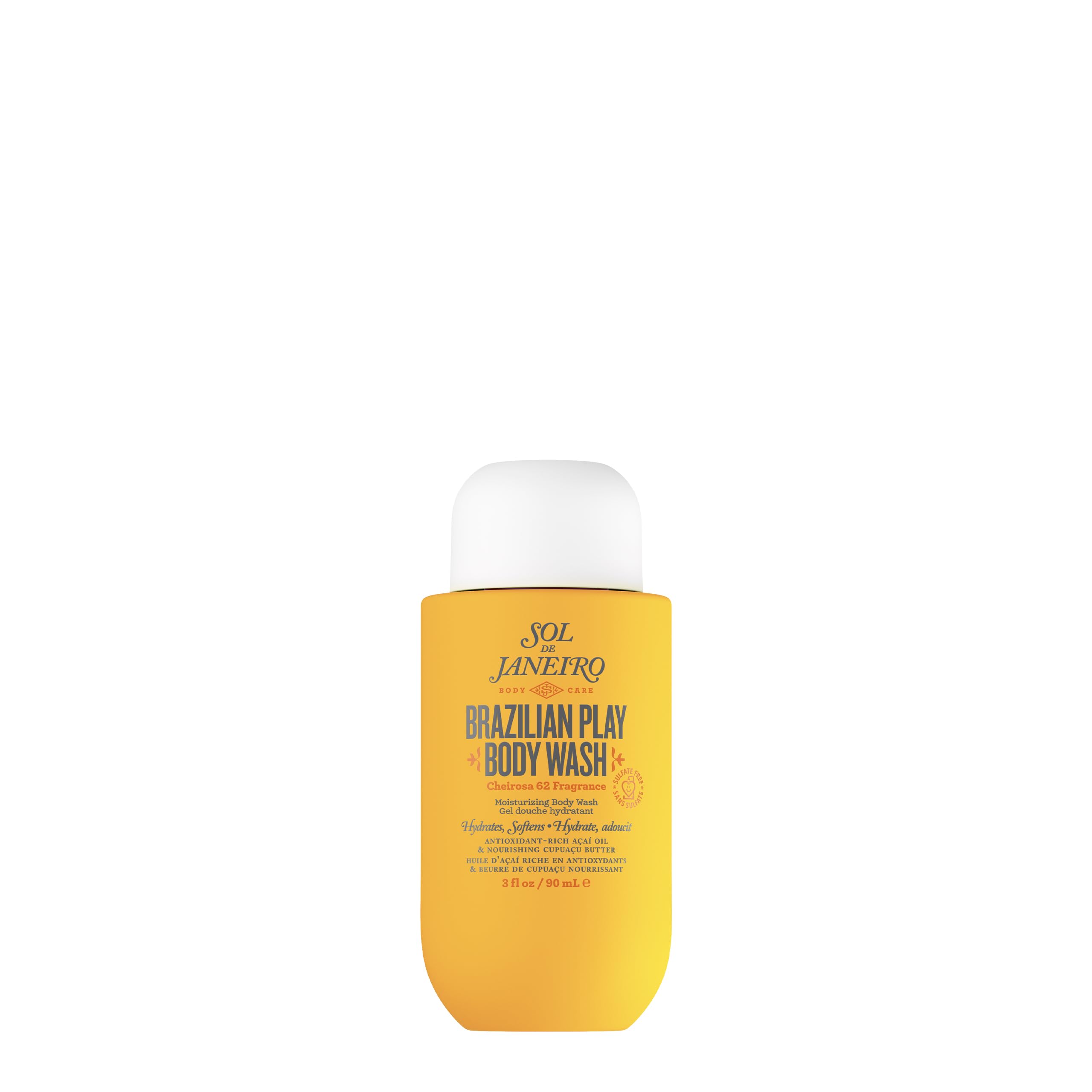 Brazilian 4 Play Moisturizing Shower Cream-Gel By Sol De Janeiro, 3 Oz Shower Gel