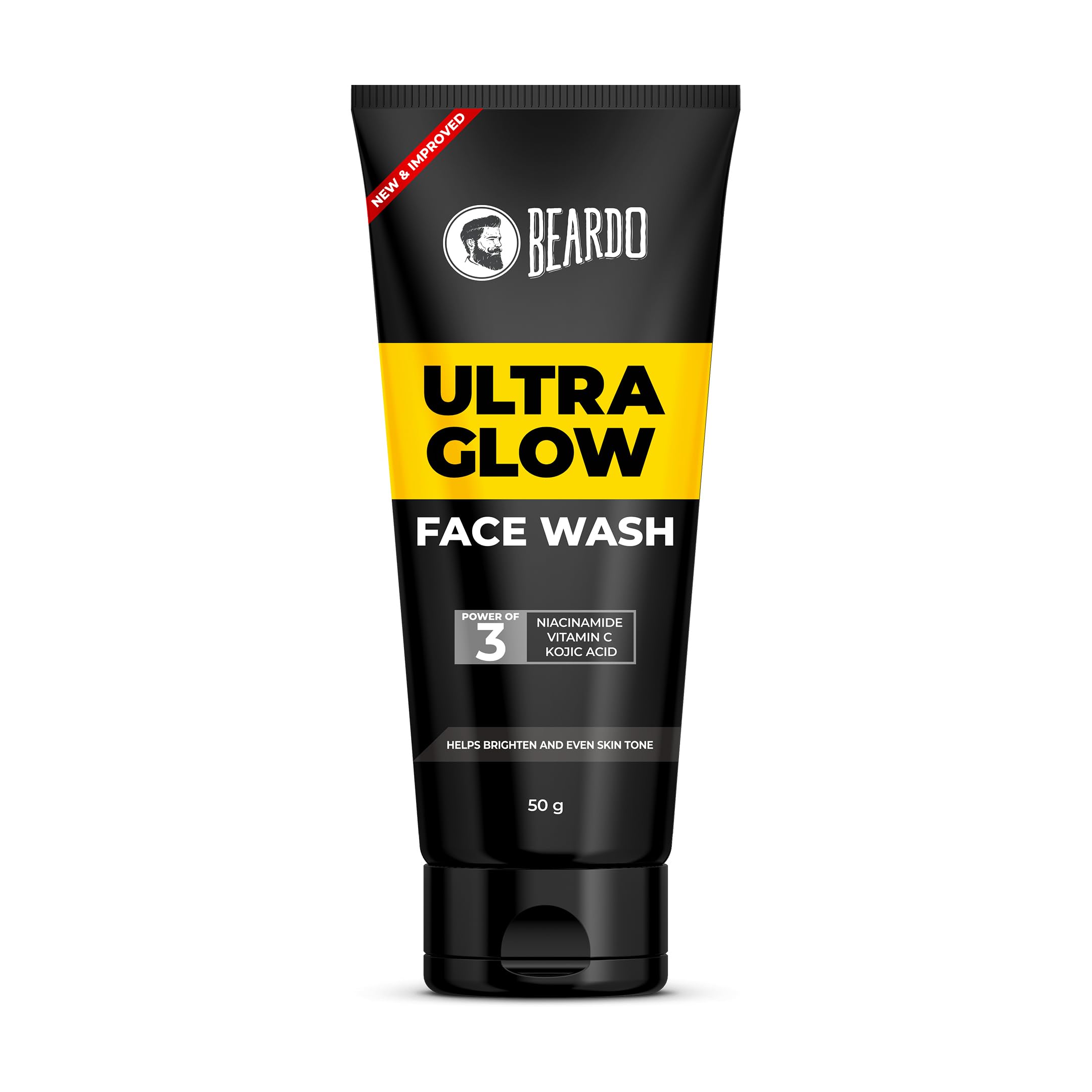 Beardo Ultraglow Face Wash For Men |Powered By 10% Complex Of Niacinamide, Vitamin C & Kojic Acid | Brightens & Hydrates Skin| R