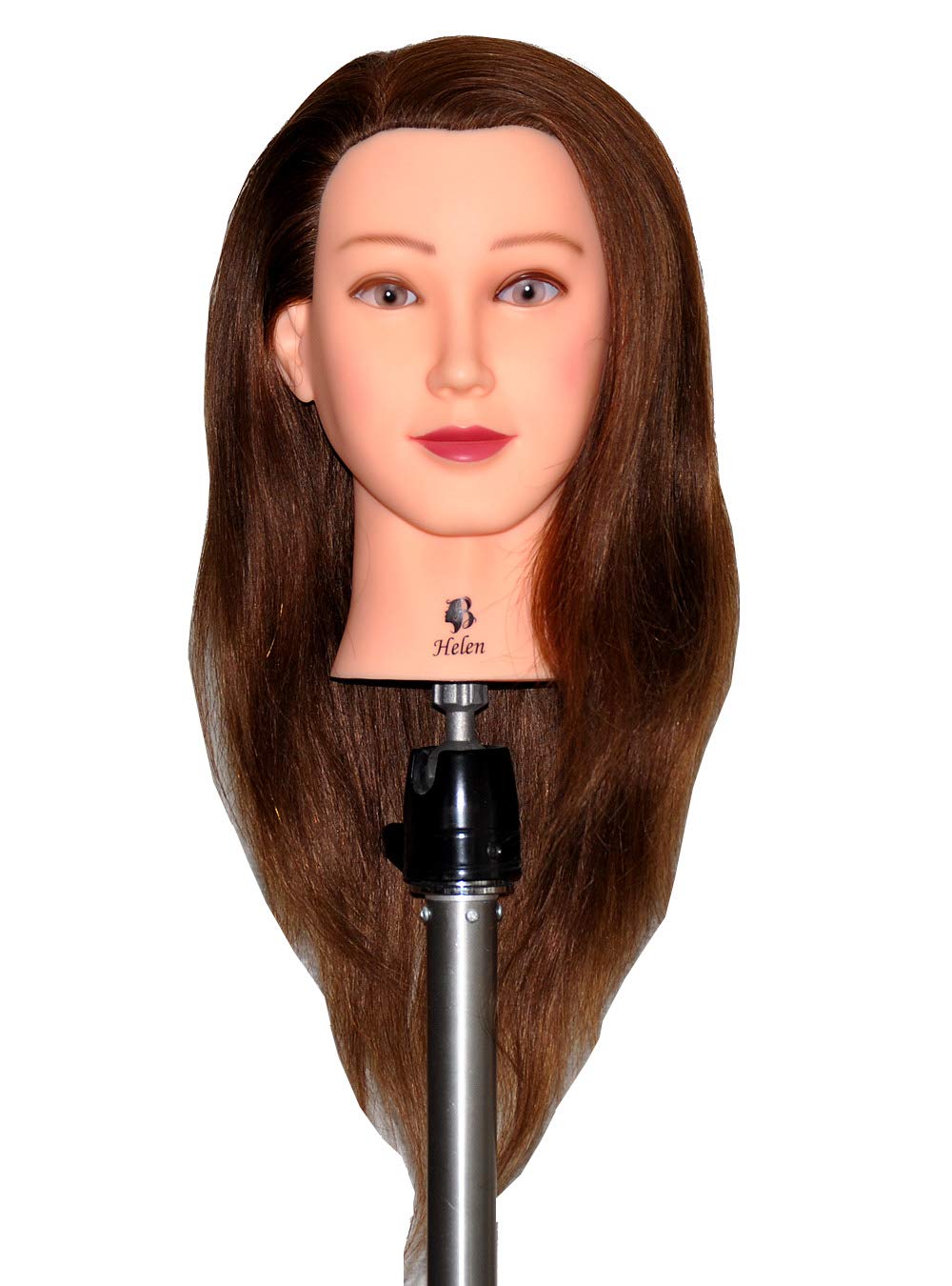 Bellrino 20-22 Cosmetology Mannequin Manikin Training Head with Human Hair (HELEN)