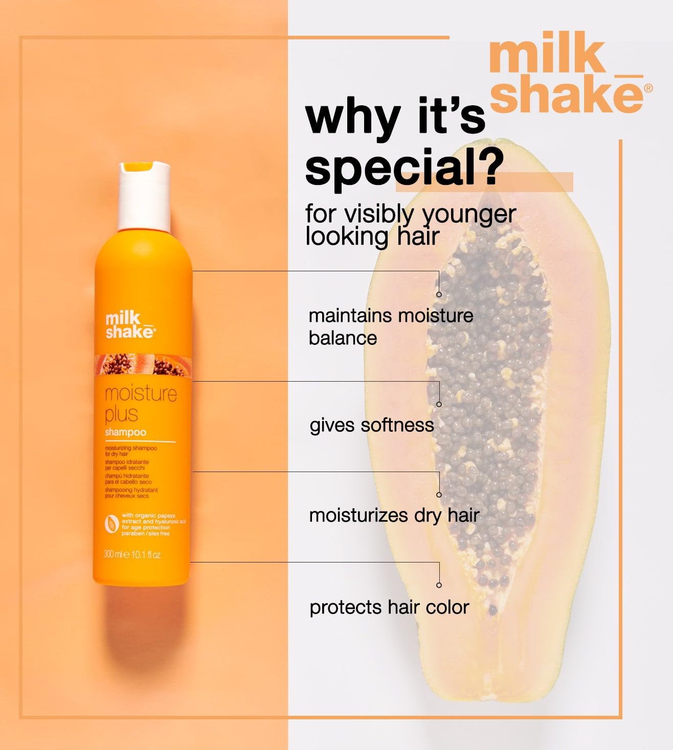 milk_shake Moisture Plus Shampoo, 101 Fl Oz