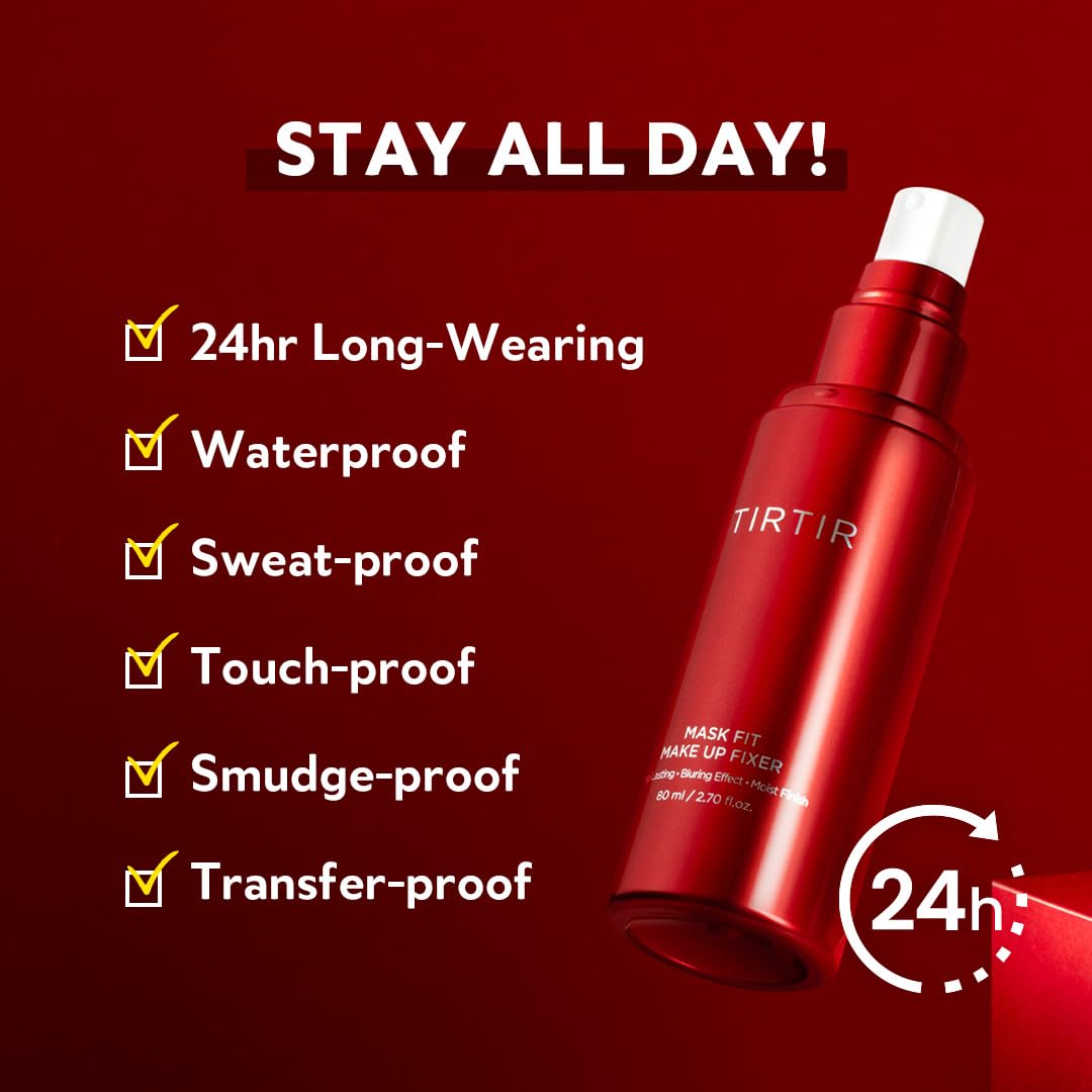 Tirtir Mask Fit Make-Up Fixer, 24H Long Lasting Makeup Finishing Setting Spray, Lightweight And Non-Greasy, 2.7 Fl Oz