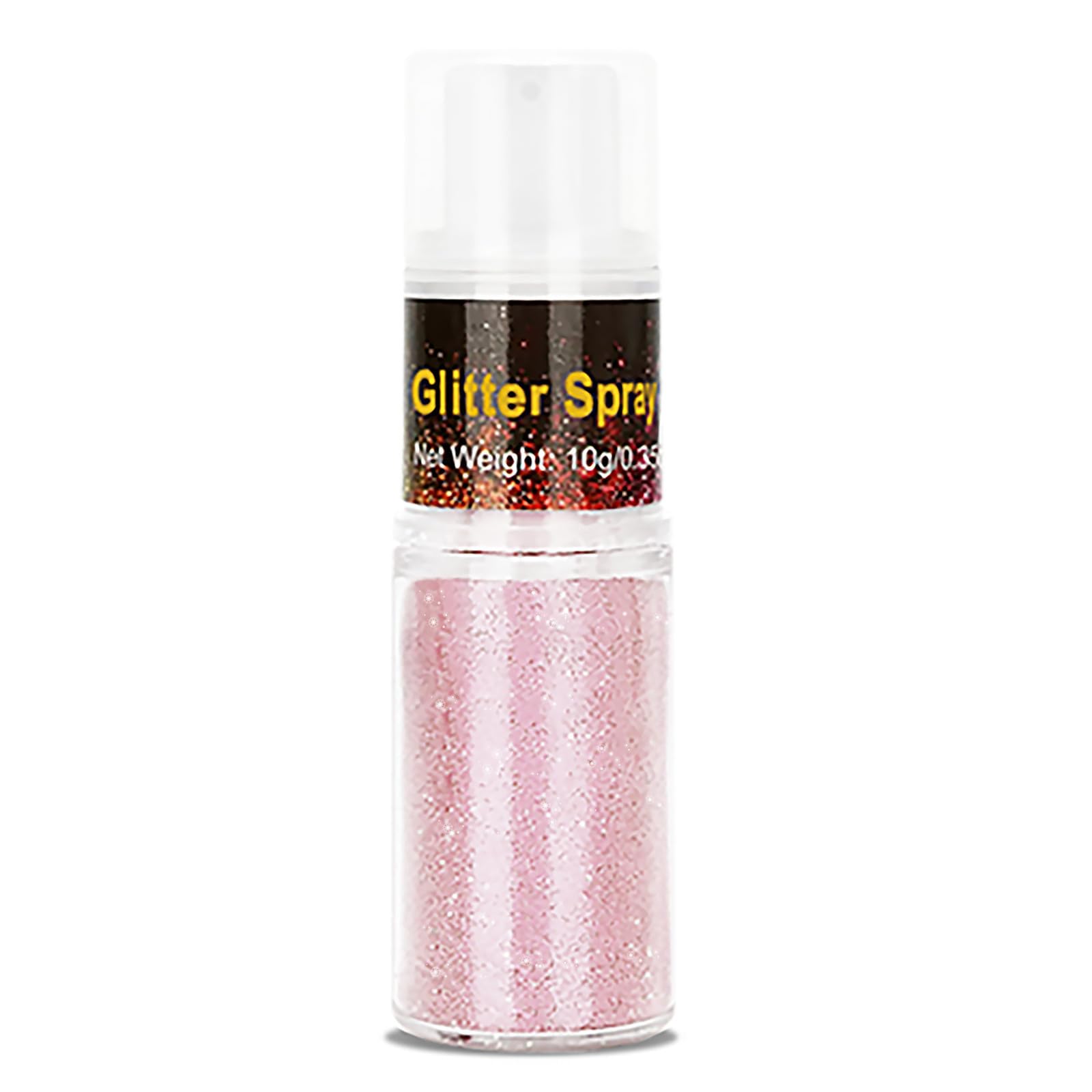 Go Ho Pink Hair and Body Glitter Spray,Holographic Glitter Highlighter Powder Spray,Festival Glitter Dry Powder Makeup for Cloth