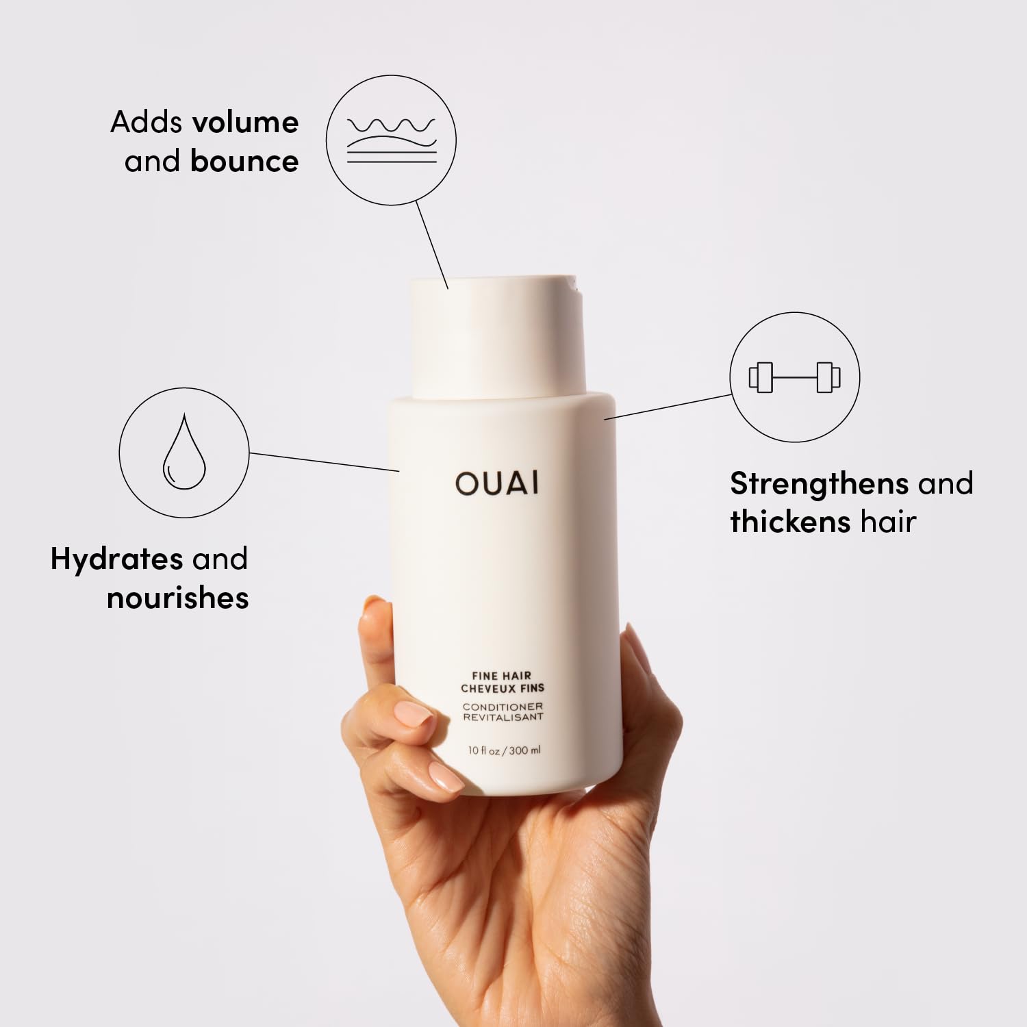 Ouai Fine Hair Conditioner Refill - Volumizing Conditioner Made With Keratin, Biotin And Chia Seed Oil - Adds Softness, Bounce A