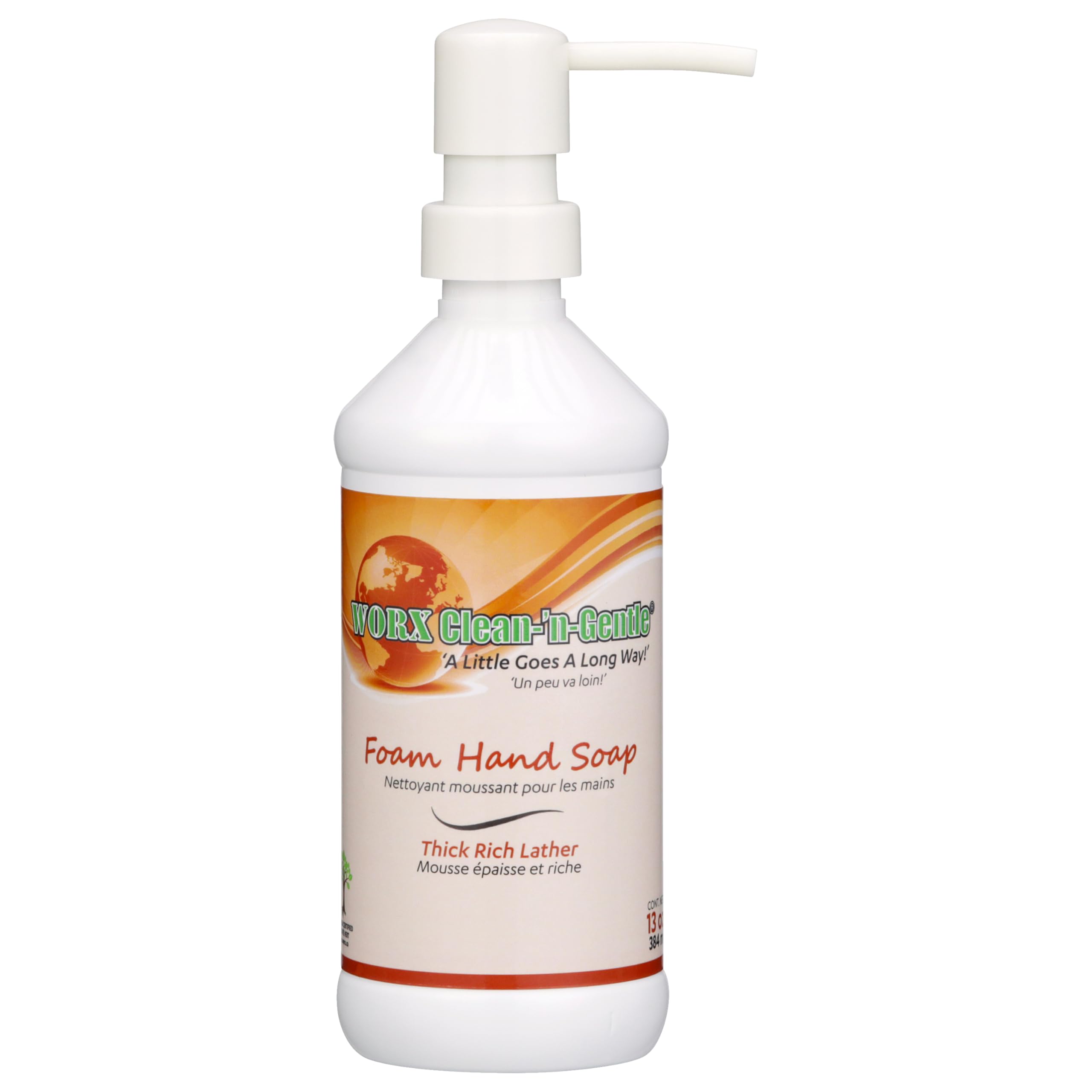 Worx Clean-'n'-Gentle Foam Hand Soap 13 oz. (384 ml) Rich Lather, Silky Smooth, Light Juniper Berry Fragrance