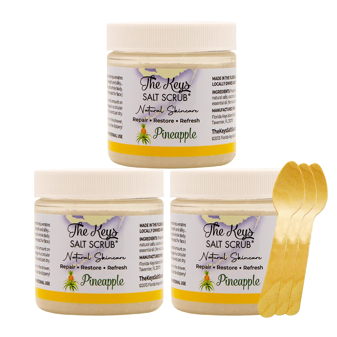 The Keys Salt Scrub - Exfoliating Body Scrub - Scrub For Hands, Feet, Butt, Booty, Bikini Area, Made With Pure Florida Sea Salt