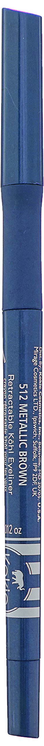 Kokie Cosmetics Retractable Kohl Eyeliner, Metallic Blue, 0.012 Ounce