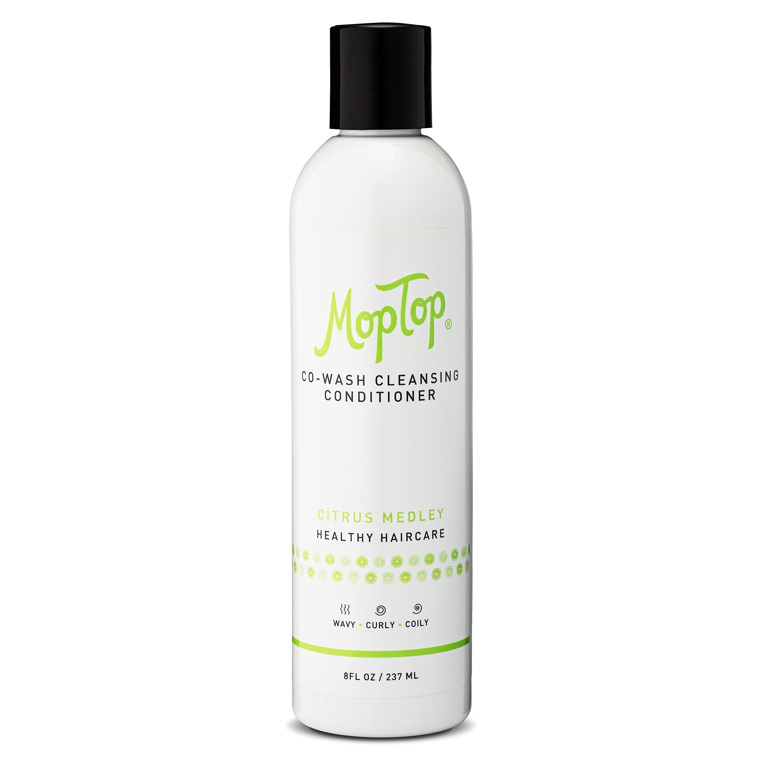 MopTop Cowash Cleansing Conditioner, Wavy, Curly & Kinky-Coily, Color Treated & Natural Hair Moisturizer, made w/Aloe, Sea Botan