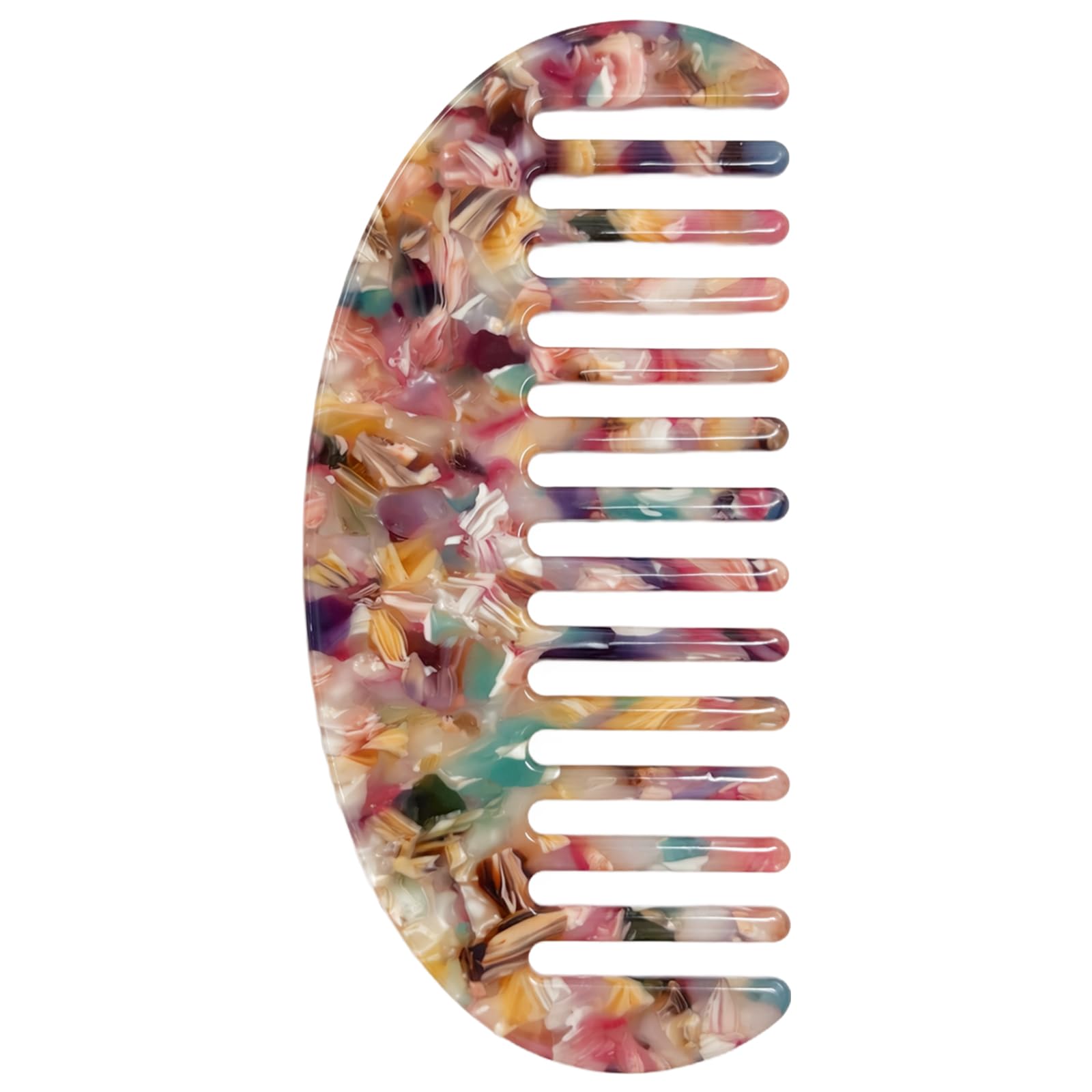 Compact AntiStatic Wide Tooth Travel Comb for Women with Thick, Wavy & Curly Hair