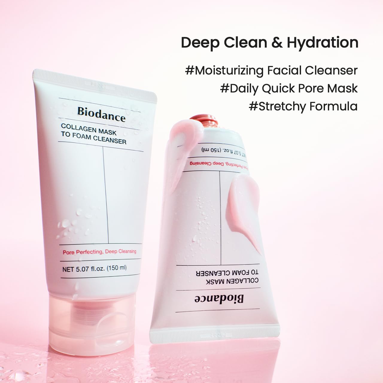 BIODANCE Collagen Mask To Foam Cleanser, Face Wash for Women, 2-in-1 Pore Mask and Hydrating Foaming Facial Cleanser for Sensiti