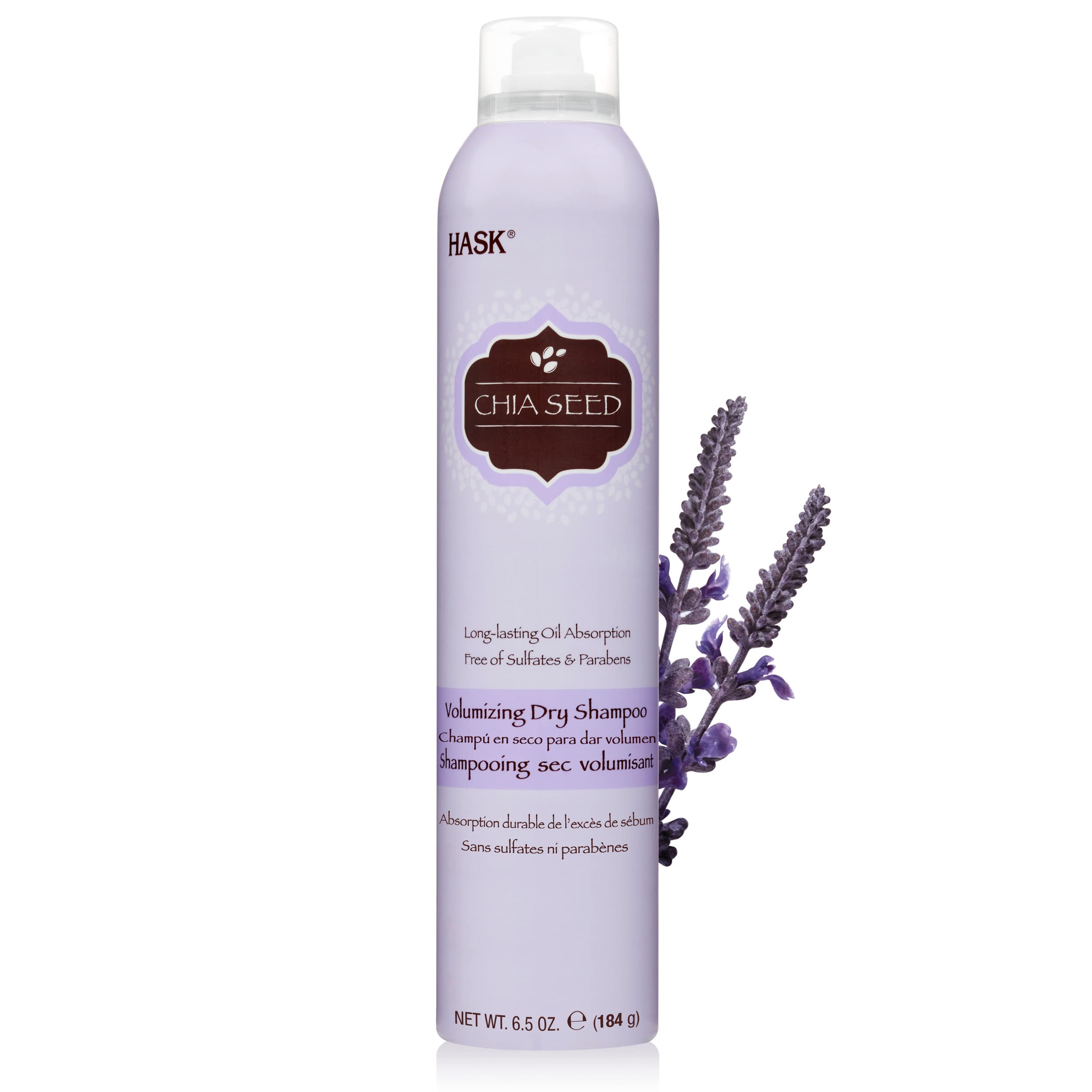 Hask Chia Seed Longlasting Absorption Volumizing Dry Shampoo, 6.5 Oz