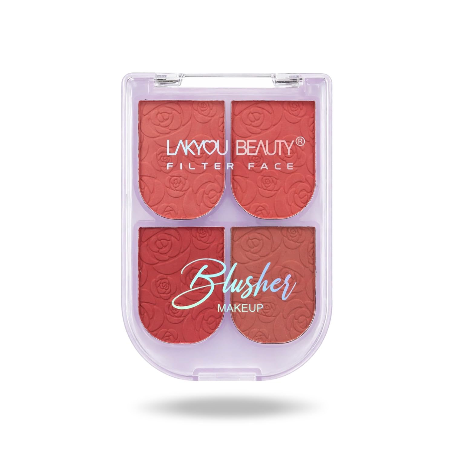 Lakyou Beauty Fliter Face 4 Color Matte Blush Palette | Lightweight Buildable Long Lasting Face Blush For Natural Radiant Finish