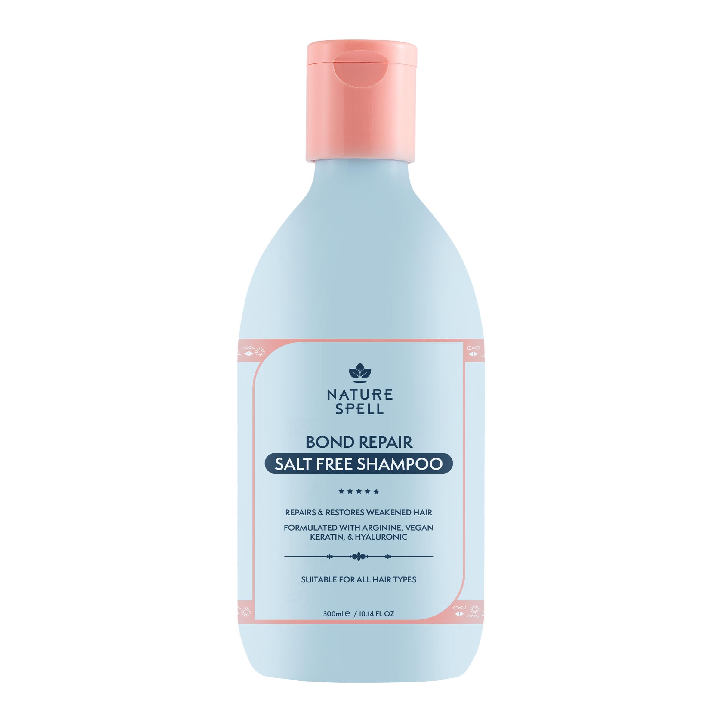 Nature Spell Bond Repair Shampoo for Dry & Damaged Hair, Vegan, 10.14 fl oz