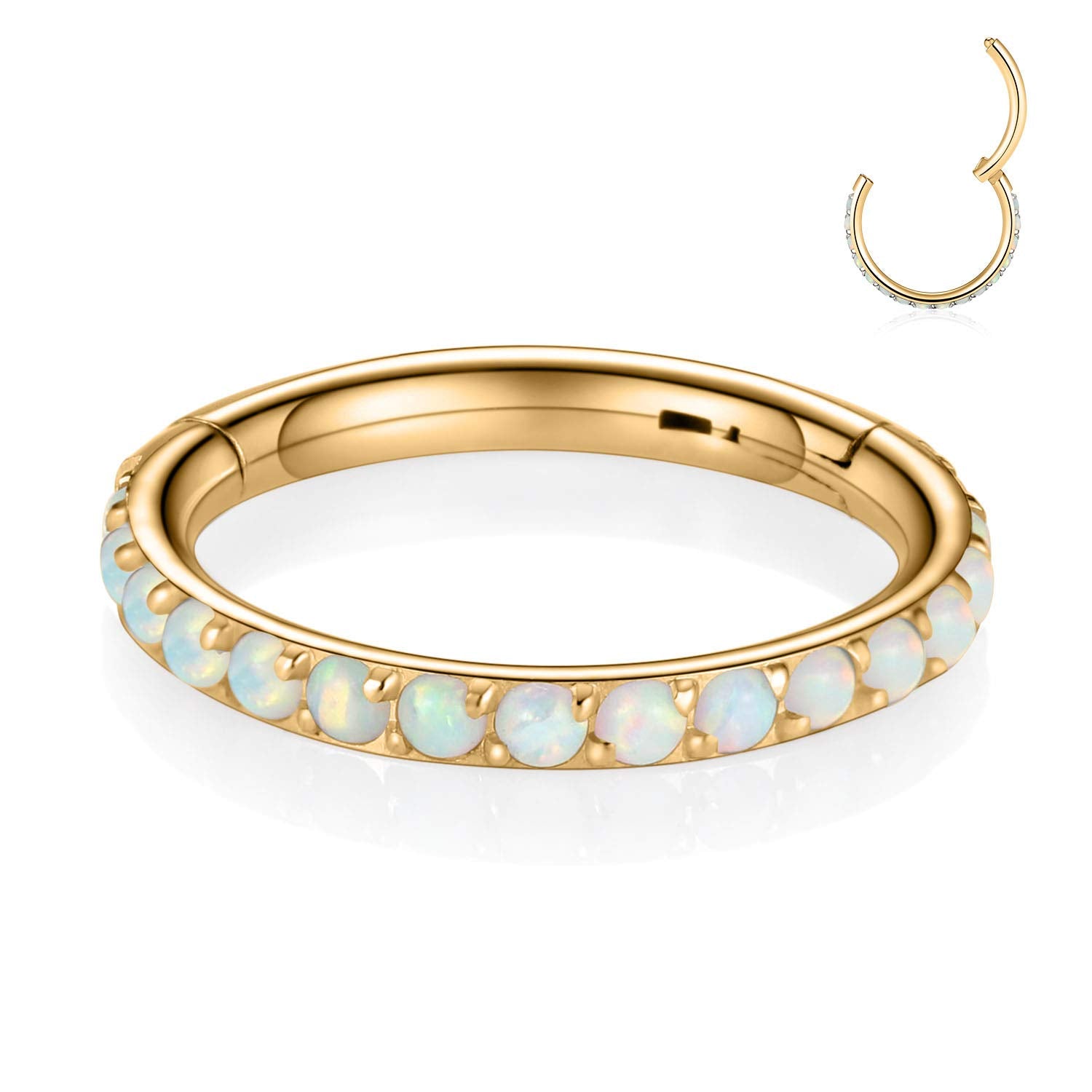 FUNLMO Nose Rings Hoop Cartilage Earring Hoop Septum Jewelry Daith Helix Rook Earrings Septum Helix Tragus Daith Piercing Jewelr