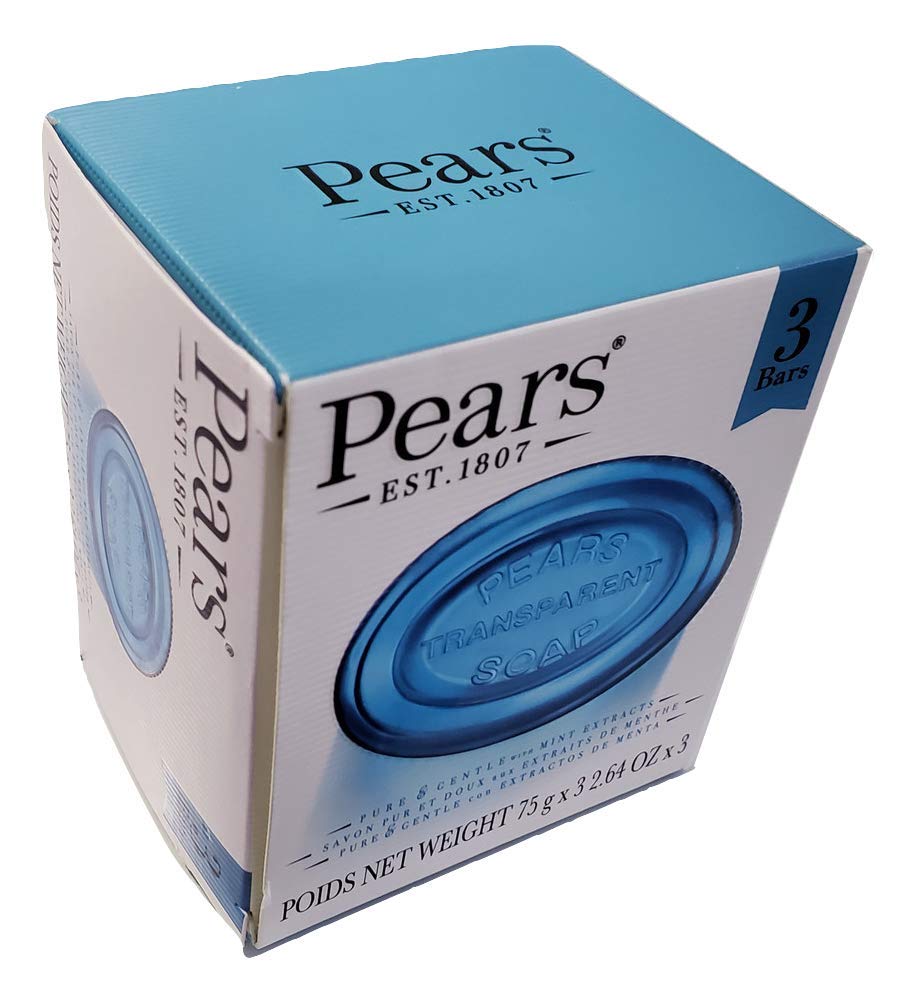 Pears Soap with Mint Extract, 3.5 Ounce Bars, 3 Each