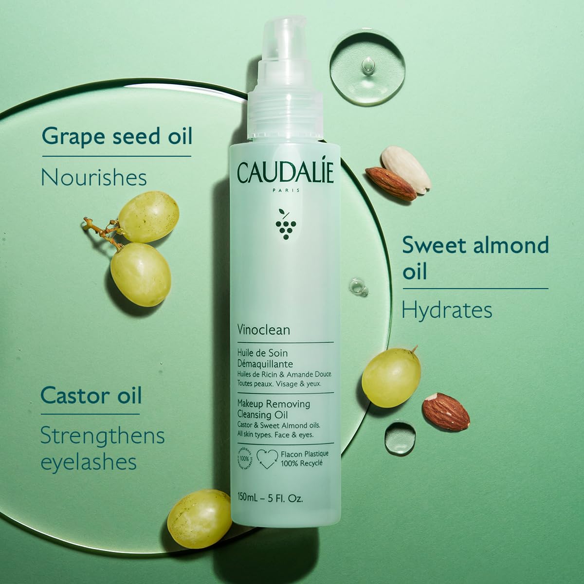 Vinoclean Makeup Removing Cleansing Oil - 5 Oz