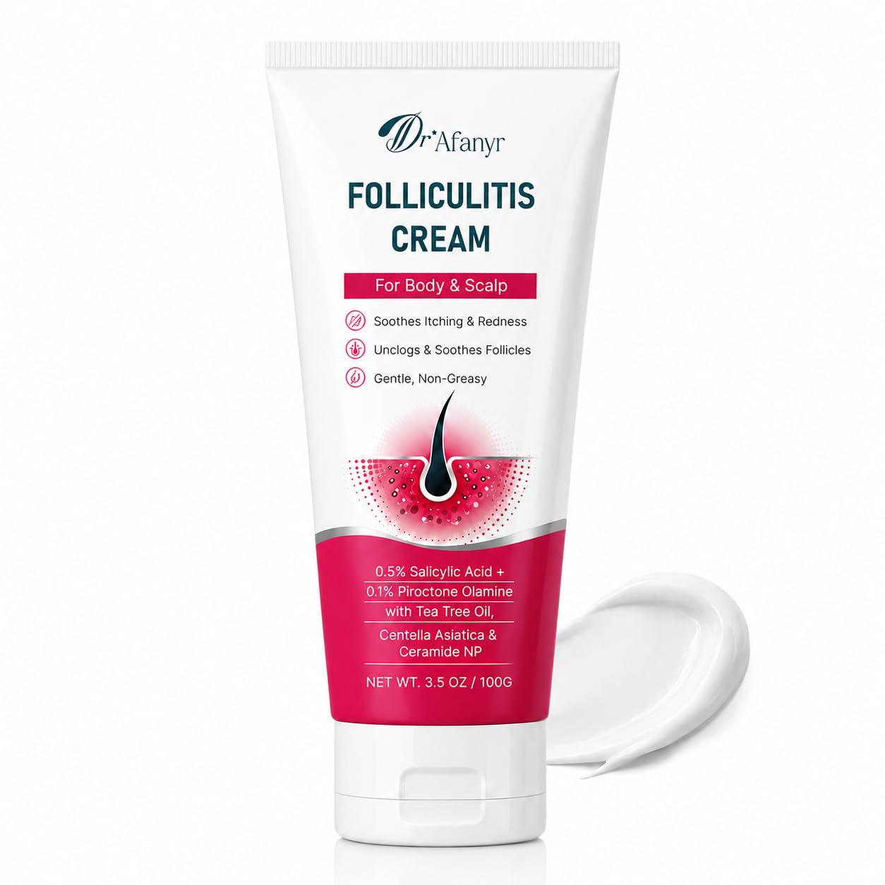 Folliculitis Care Cream for Bumpy, Irritated Skin  Soothing Body & Face Cream for Scalp Bumps Scalp Itch, Ingrown HairProne Ar