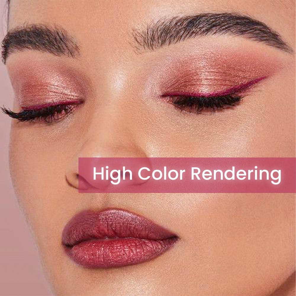 Kaely 1.5Mm Skinny Gel Eyeliner Pencil,Berry Pink Cat Eye Liner Makeup Pen,Cream Smooth Eyeliner Crayon,Delineador De Ojos Contr