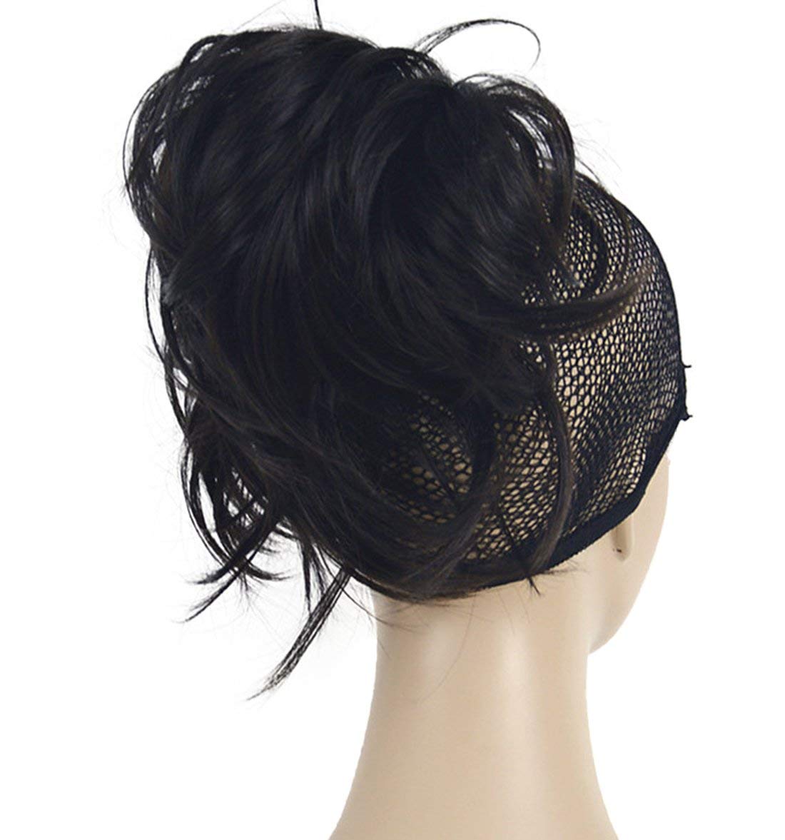 Lydell Adjustable Messy Style Ponytail Hair Extension Synthetic Hairpiece With Jaw Claw (Dark Brown)