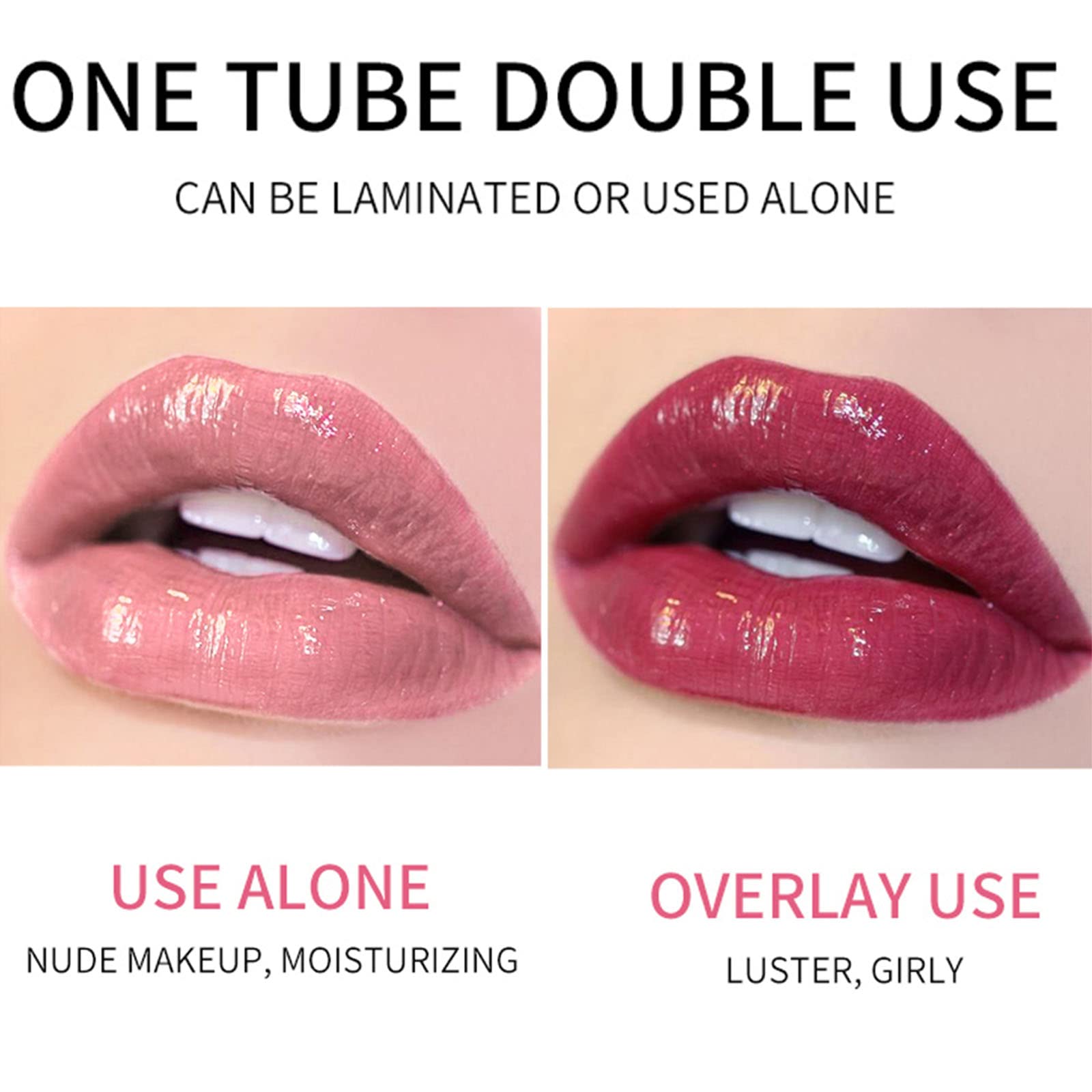 Rosarden Shimmer Hydrating Lip Gloss - Moisturizing Glossy Lip Plumping Gloss - Non Sticky, Waterproof & Long Lasting Pink Lip G