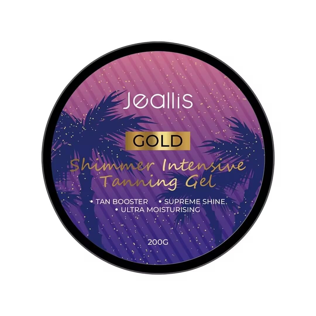 Jeallis Extreme Dark Intensive Tanning Luxe Gel, Tan Enhancer Carrot Gold Shimmer Tanning Gel For Outdoor Sun, Tanning Butter Wi