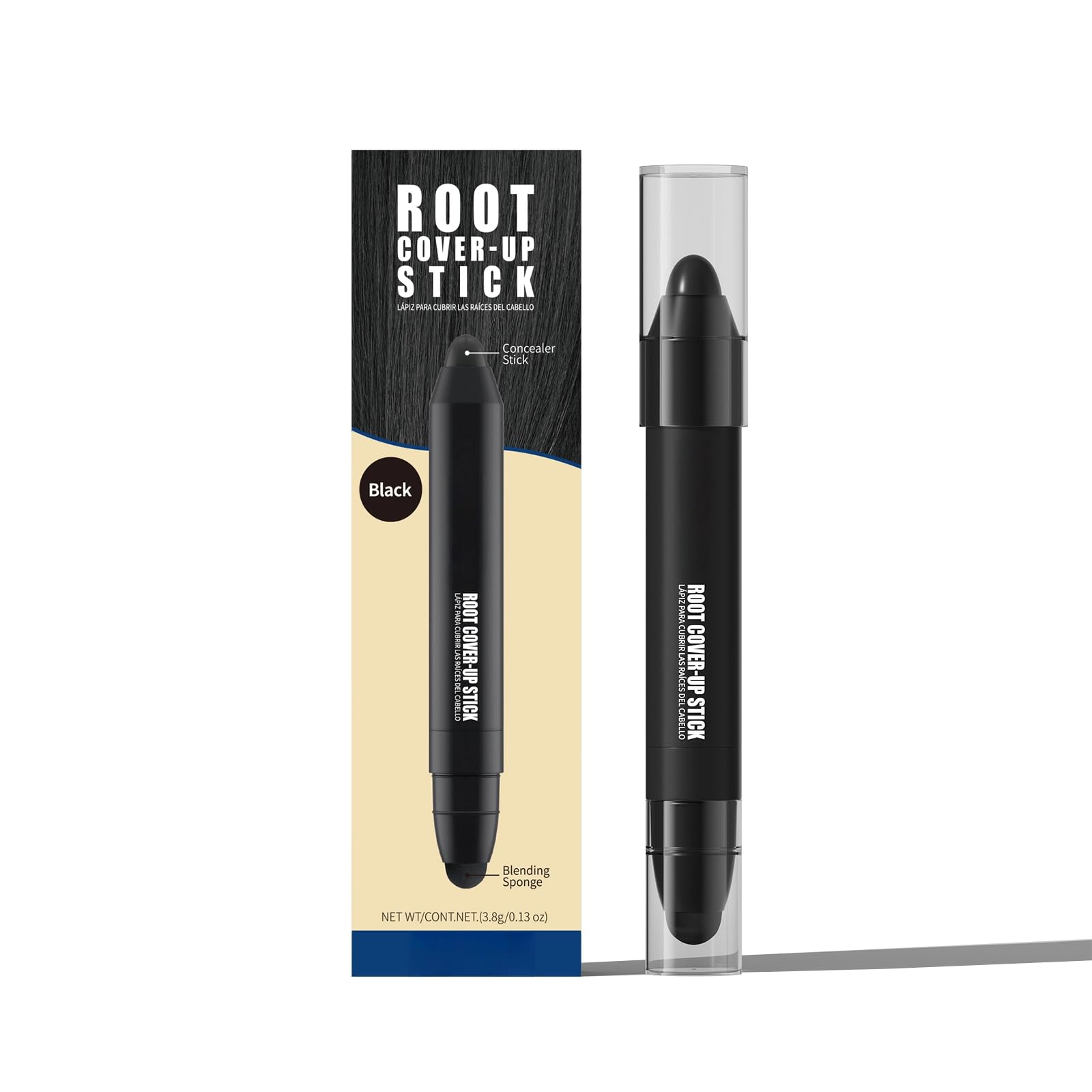 Gowwim Root Touch Up Stick for Gray Hair Coverage  Black, 0.13oz