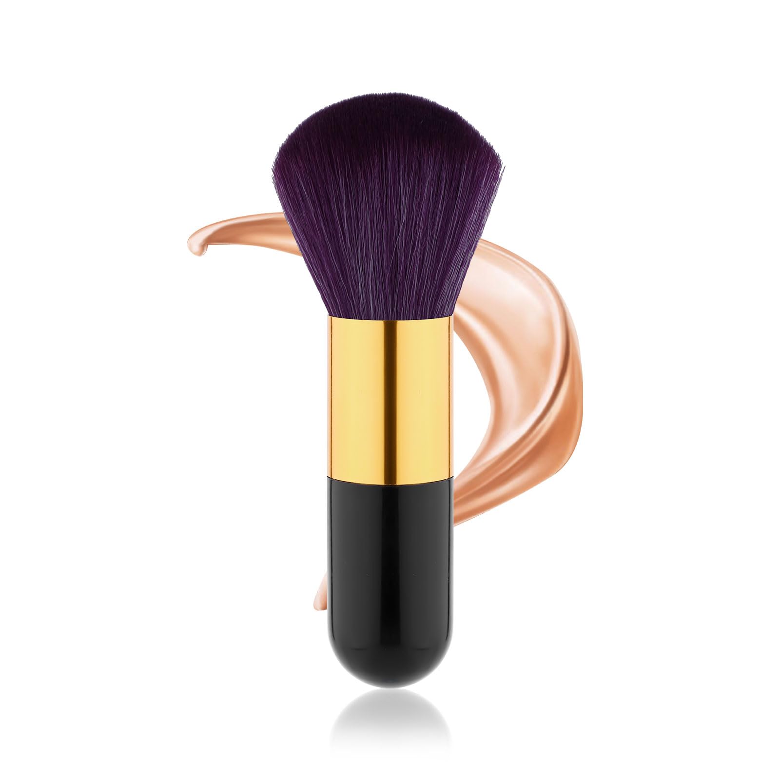 Tanning Brush for Self Tan, Large Vegan Brush Soft Self Tanner Face Applicator Professional Makeup Tool for Tan Application (Bla