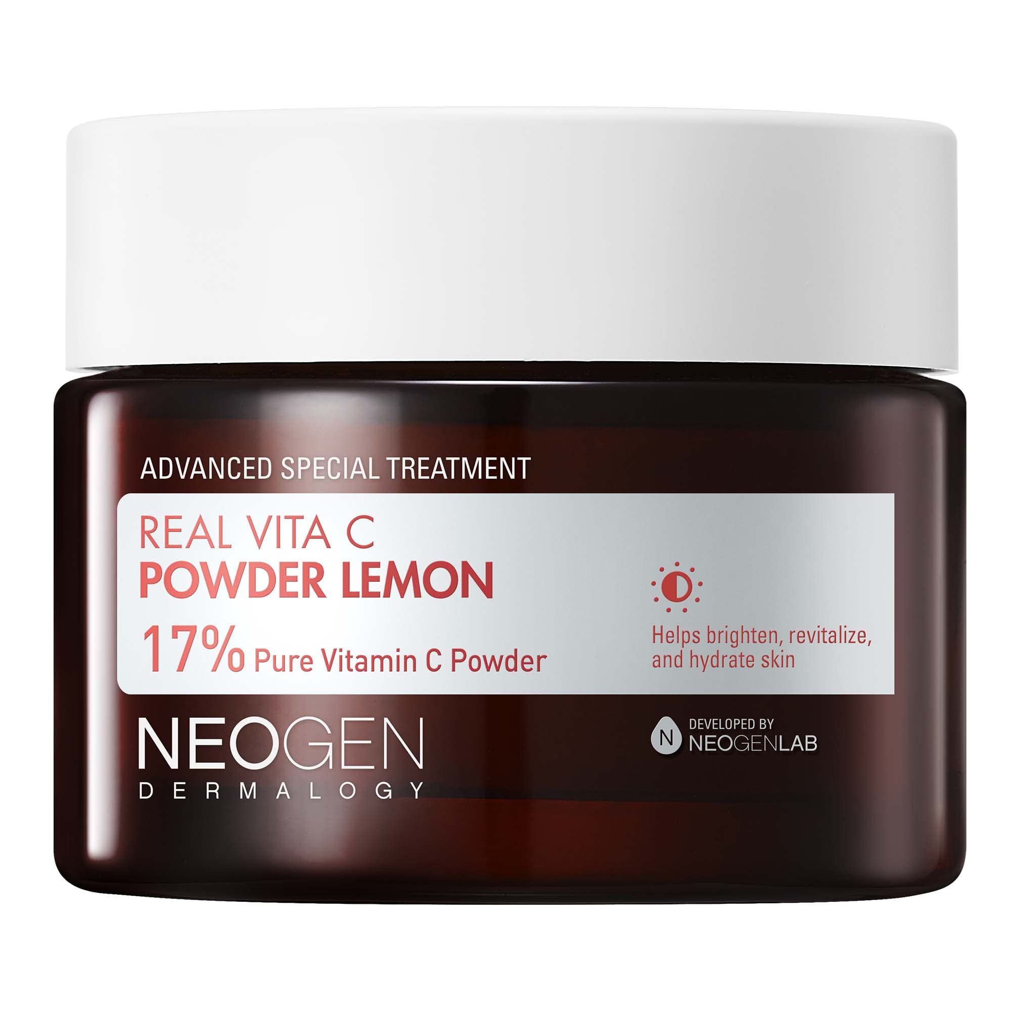 NEOGEN Vita C Powder Lemon 0.70 oz (20g) - Mix to Boost other Facial Skin Care - Brightening & Radiance Boosting Vitamin C Powde